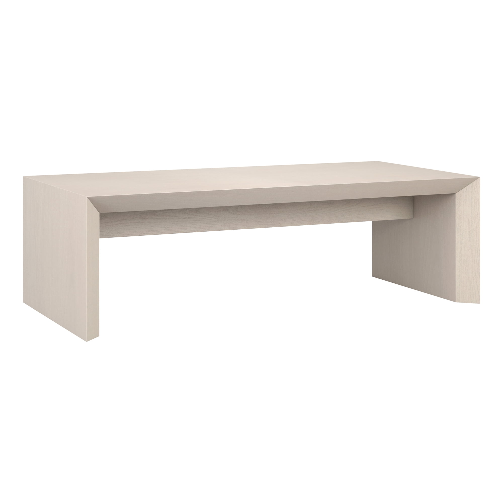 Evelyn&Zoe Storage Medium Density Fiberboard Coffee Table, Alder White