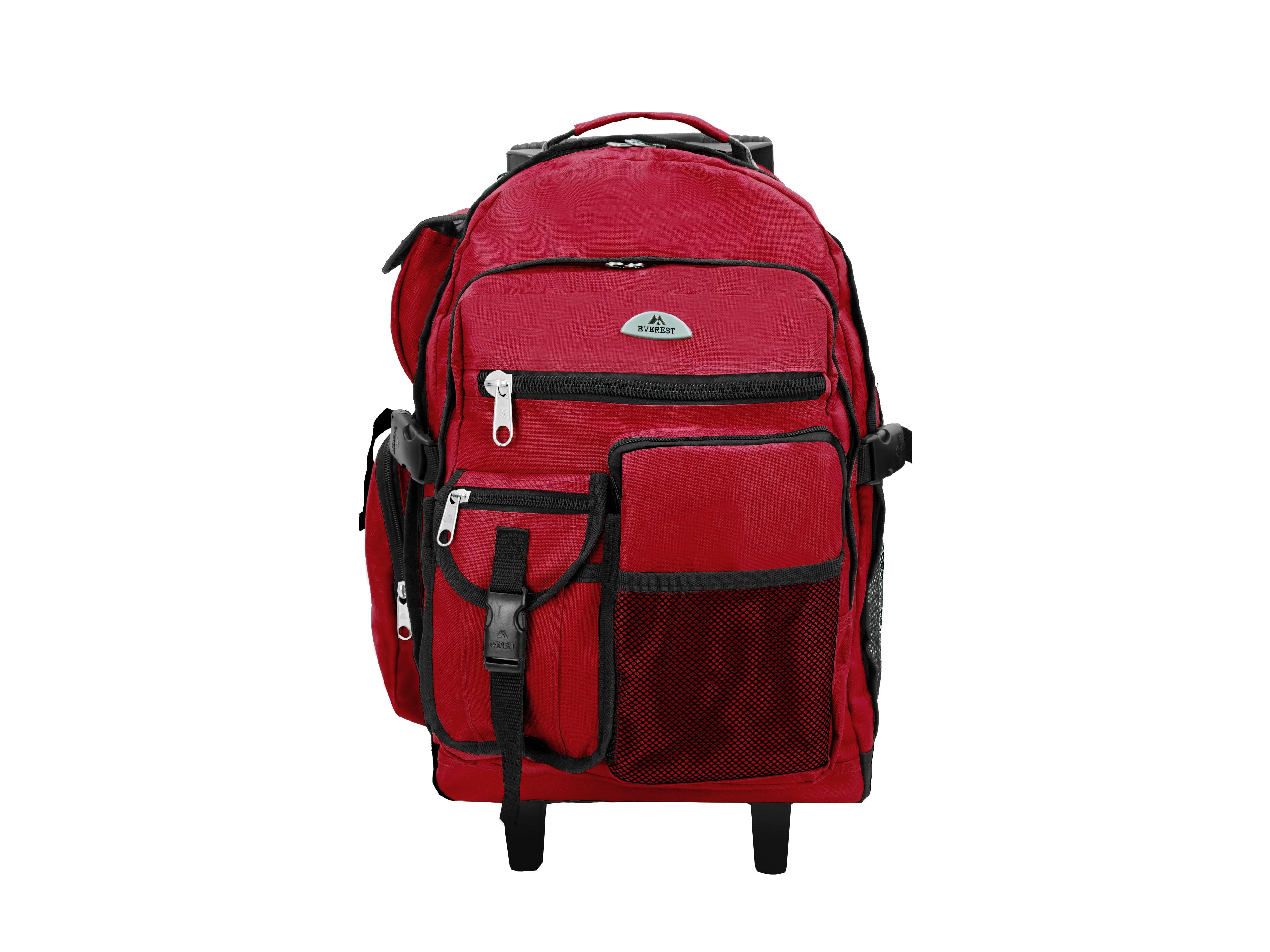 Everest 21" Deluxe Wheeled Backpack, Burgundy All Ages, Unisex 5045WH-BURG, Carrier and Shoulder Book Bag for School, Work, Sports, and Travel