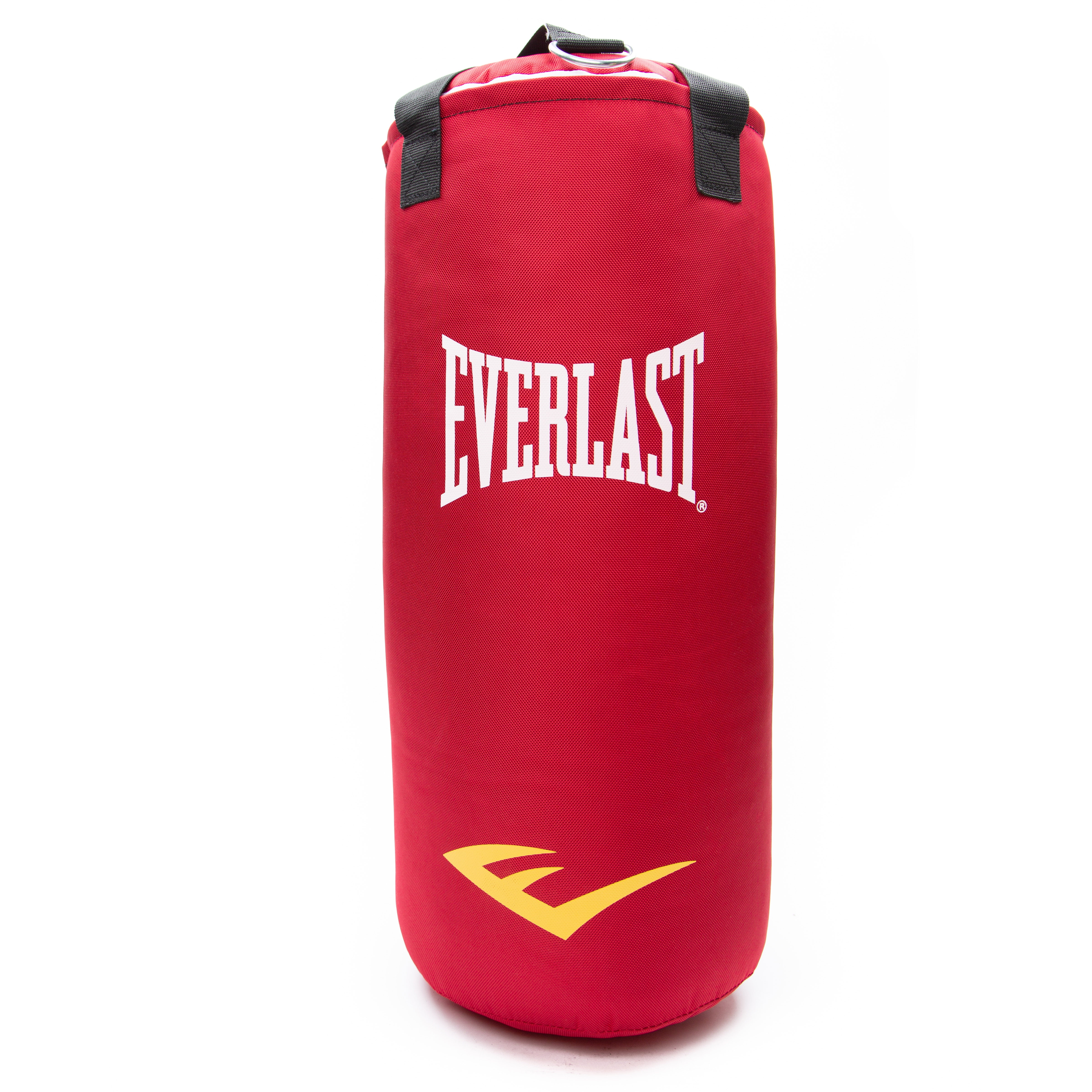 Everlast 40 Lb Heavy Punching Bag Kit for Boxing & Home Gym Training – Includes Hanger, Red