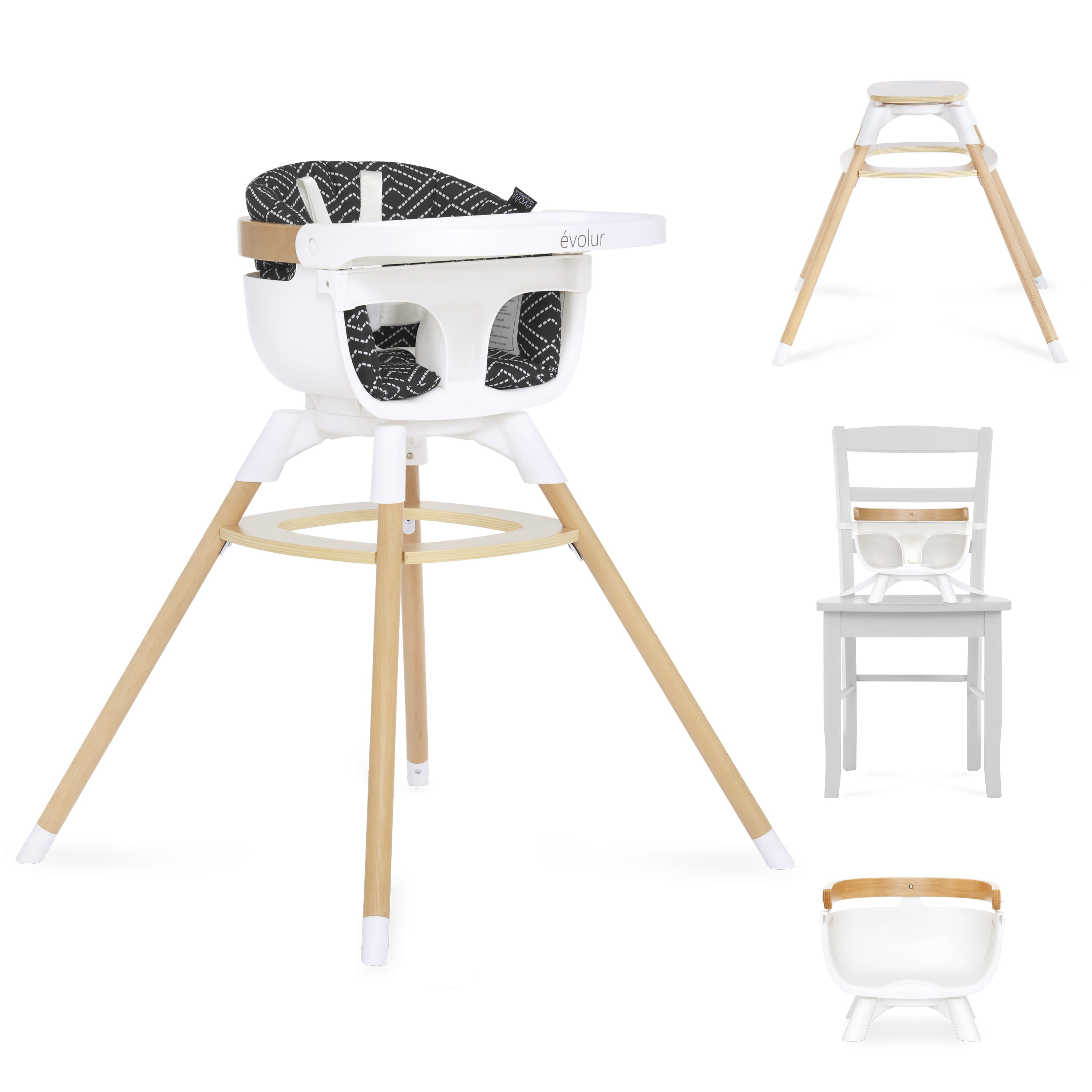 Evolur Ann Beechwood 4-in-1 Highchair