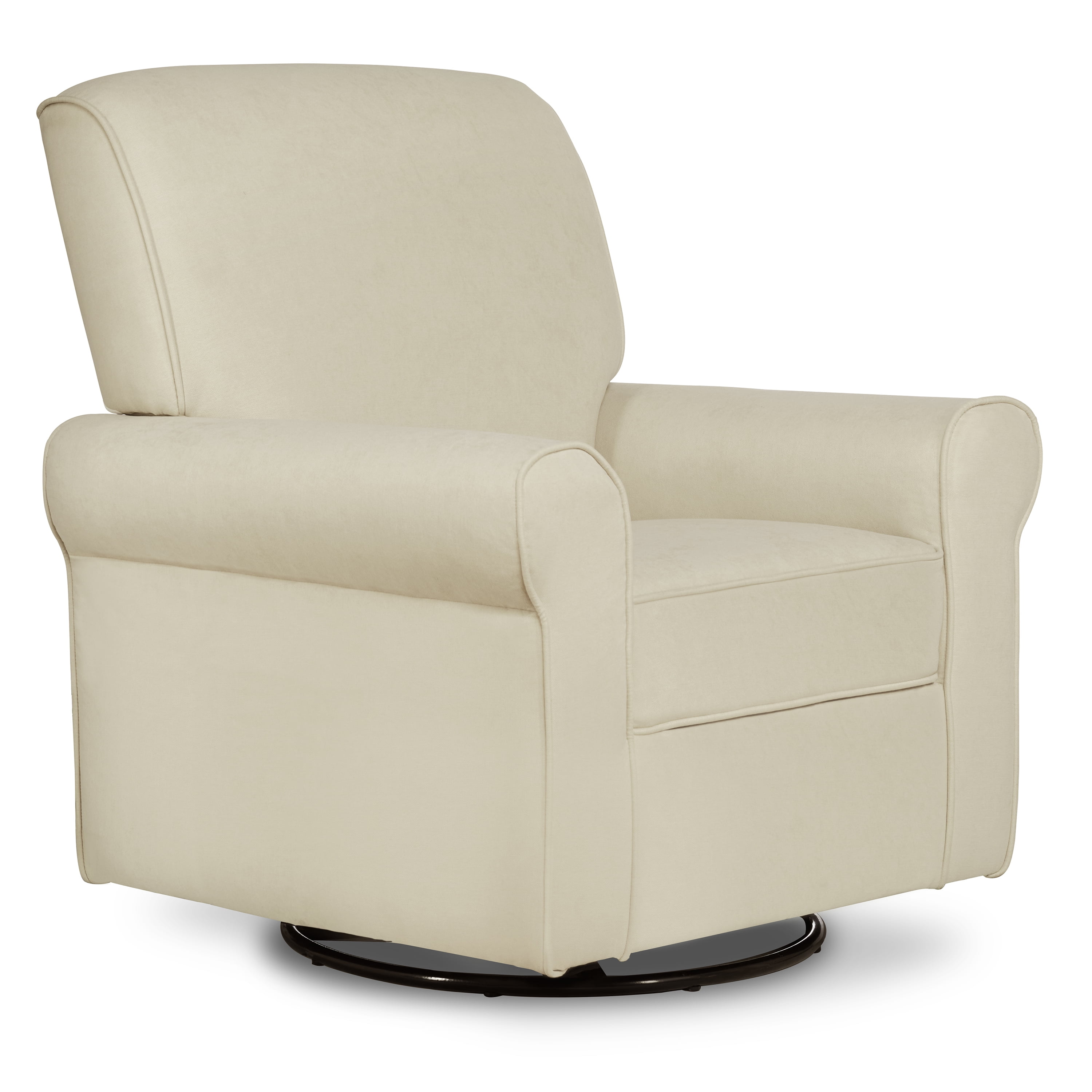 Evolur London Upholstered 360 Swivel l Glider I Rocker I Nursery Glider I Durable Soft Fabric in Beige