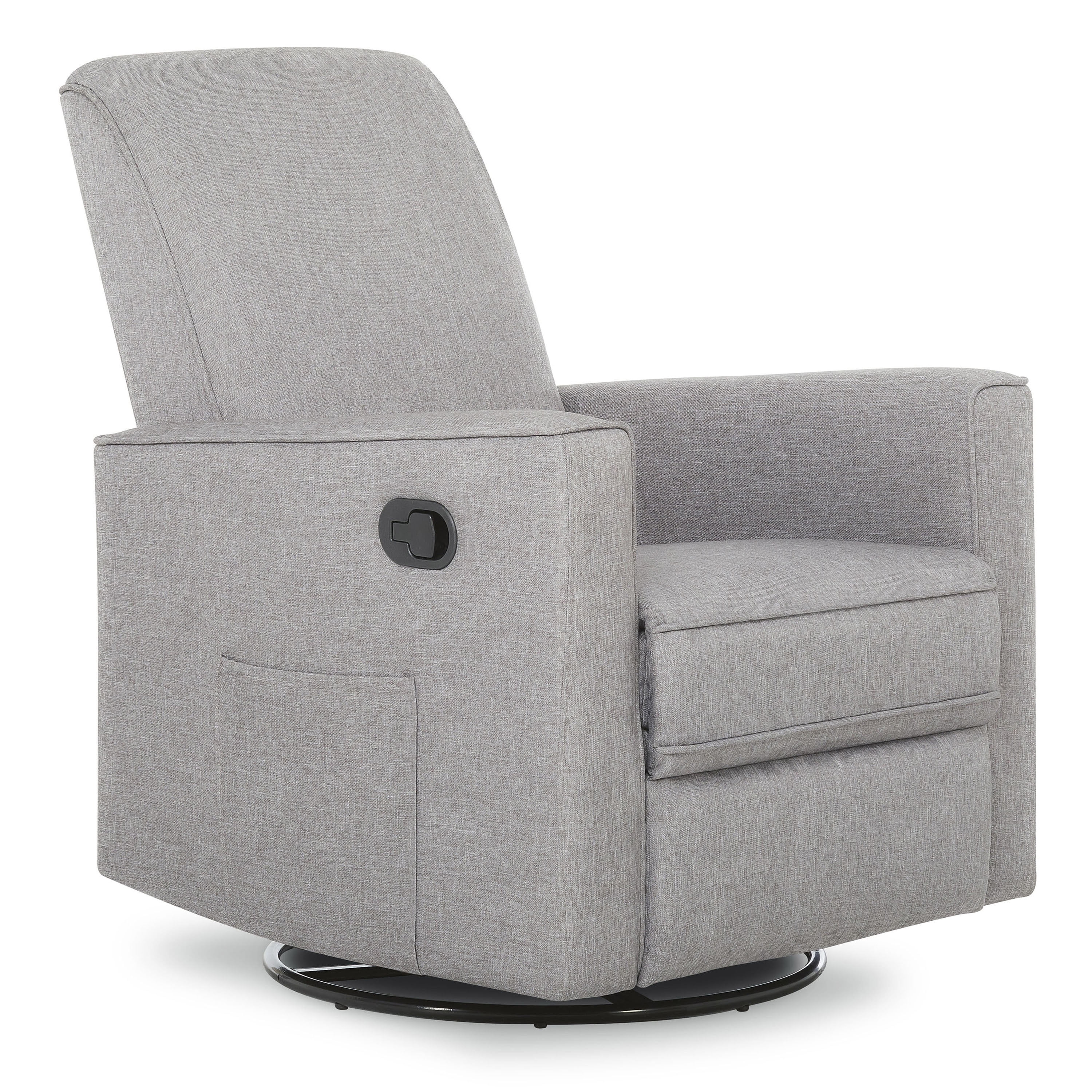 Evolur Raleigh Nursery Glider Recliner and Rocking Chair in Light Gray, 360° Swivel Motion, Multiple Recline Positions, Easy to Clean, FSC and Greenguard Gold Certified