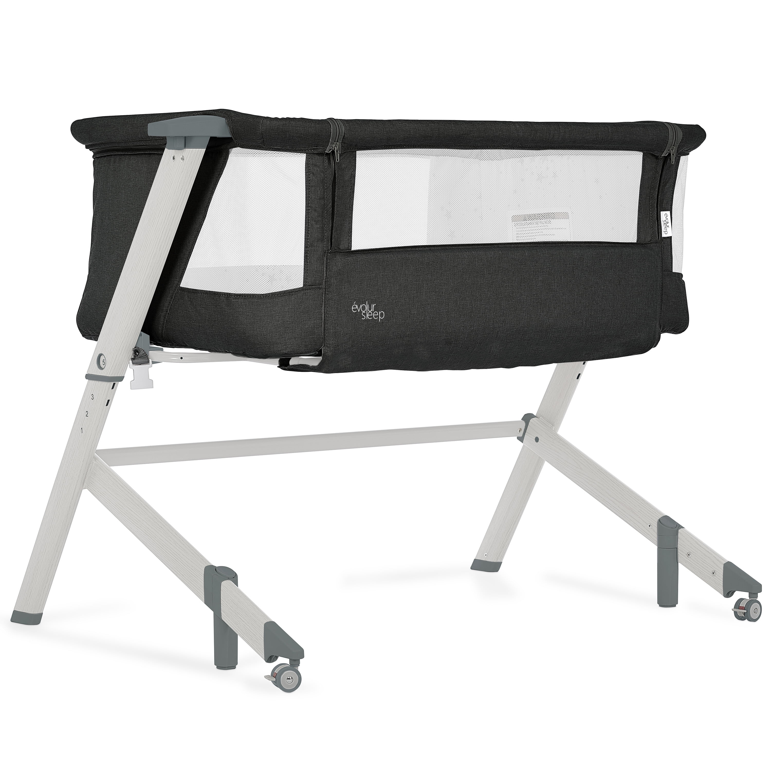 Evolur Stellar Bassinet and Bedside Sleeper in Black