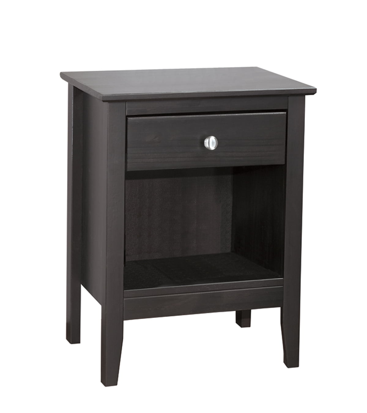 Jela Solid Wood Easy Pieces - Single Drawer End Table/Nightstand with Cubby