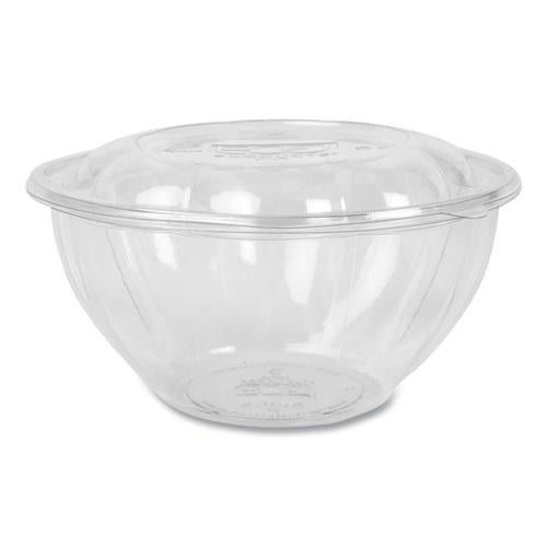 Eco-Products Renewable and Compostable Salad Bowls with Lids, 32 oz, Clear, Plastic, 50/Pack, 3 Packs/Carton