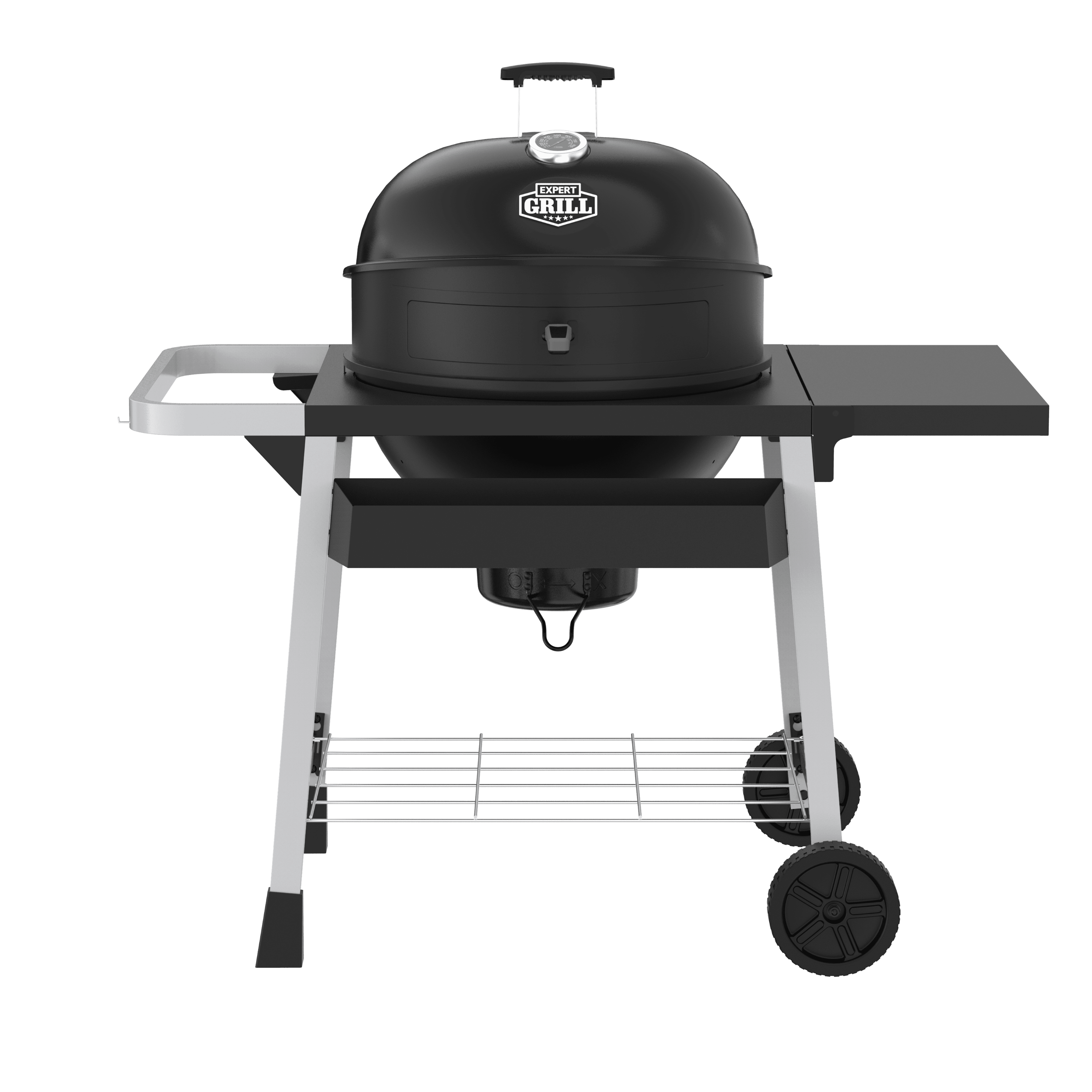 Expert Grill Kettle Cart with Pizza Accessories and Warming Rack