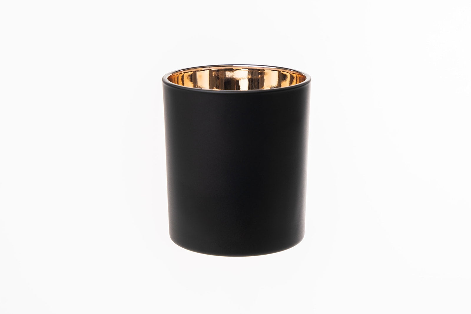 EOTW Candle Supply 10 oz. 12 Pack Empty Luxury Matte Black Copper Gold Reflective Jars for Candle Making.
