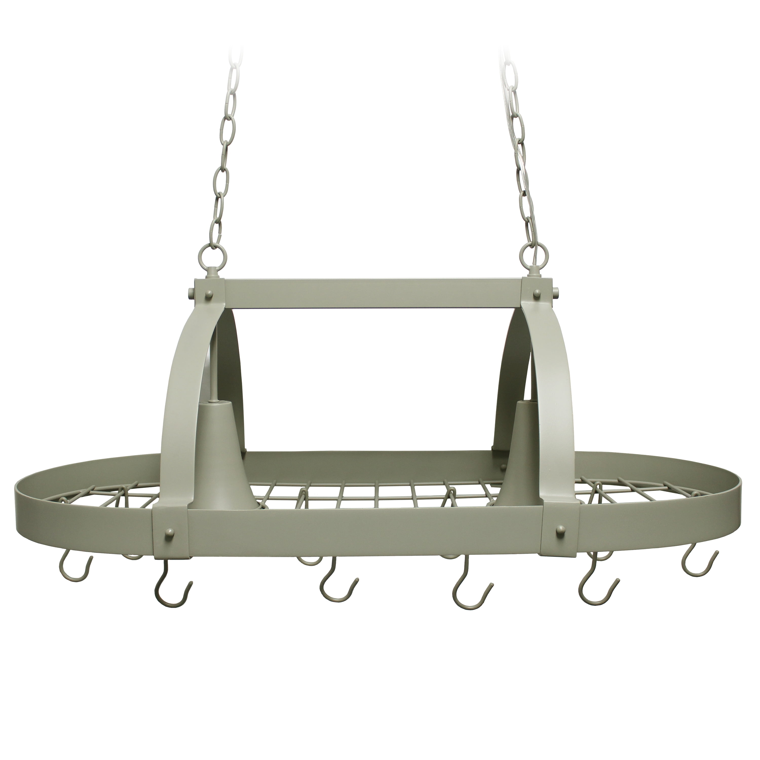 Elegant Designs 2 Light Kitchen Pot Rack with Downlights