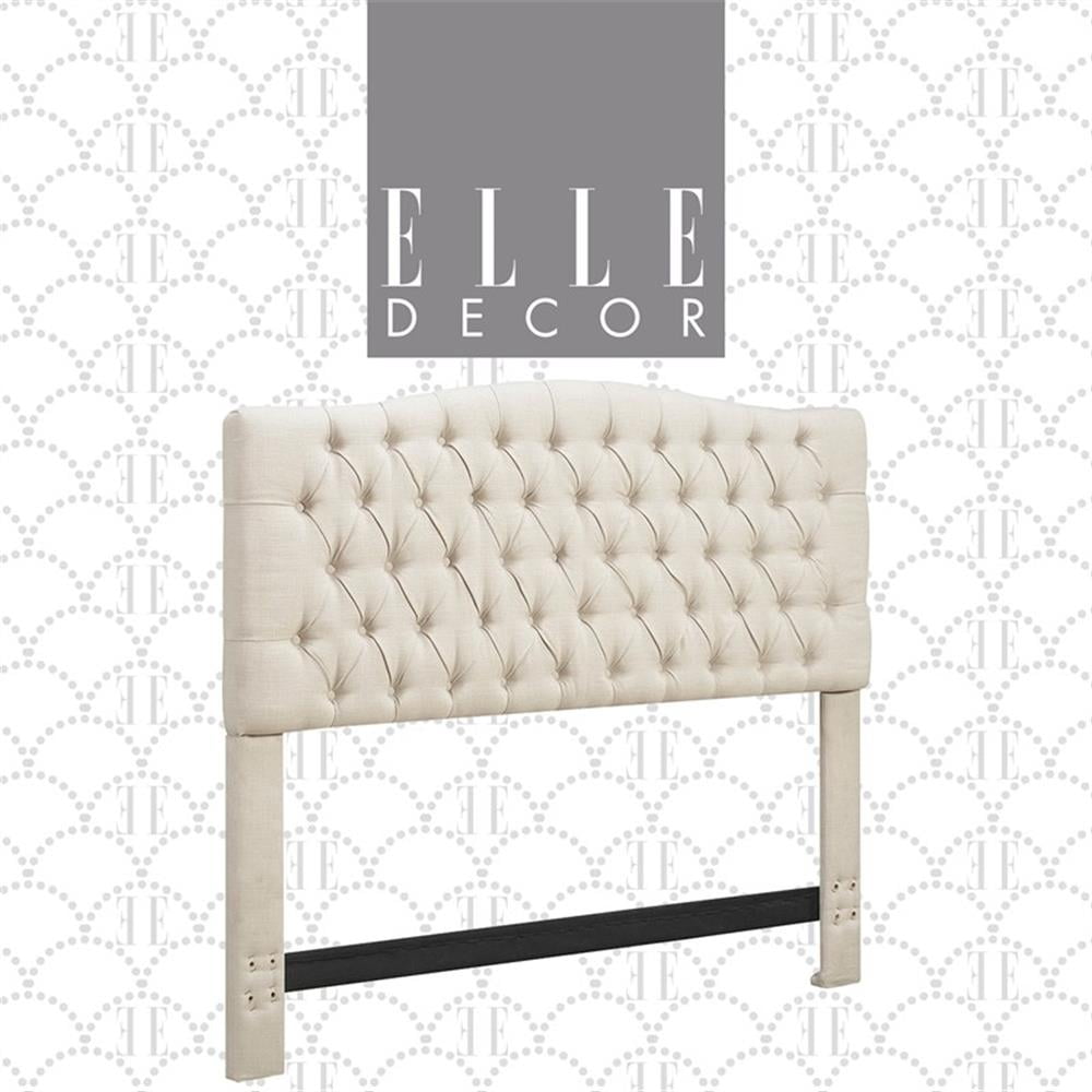 Elle Decor Celeste Queen Size Headboard Beige Weave