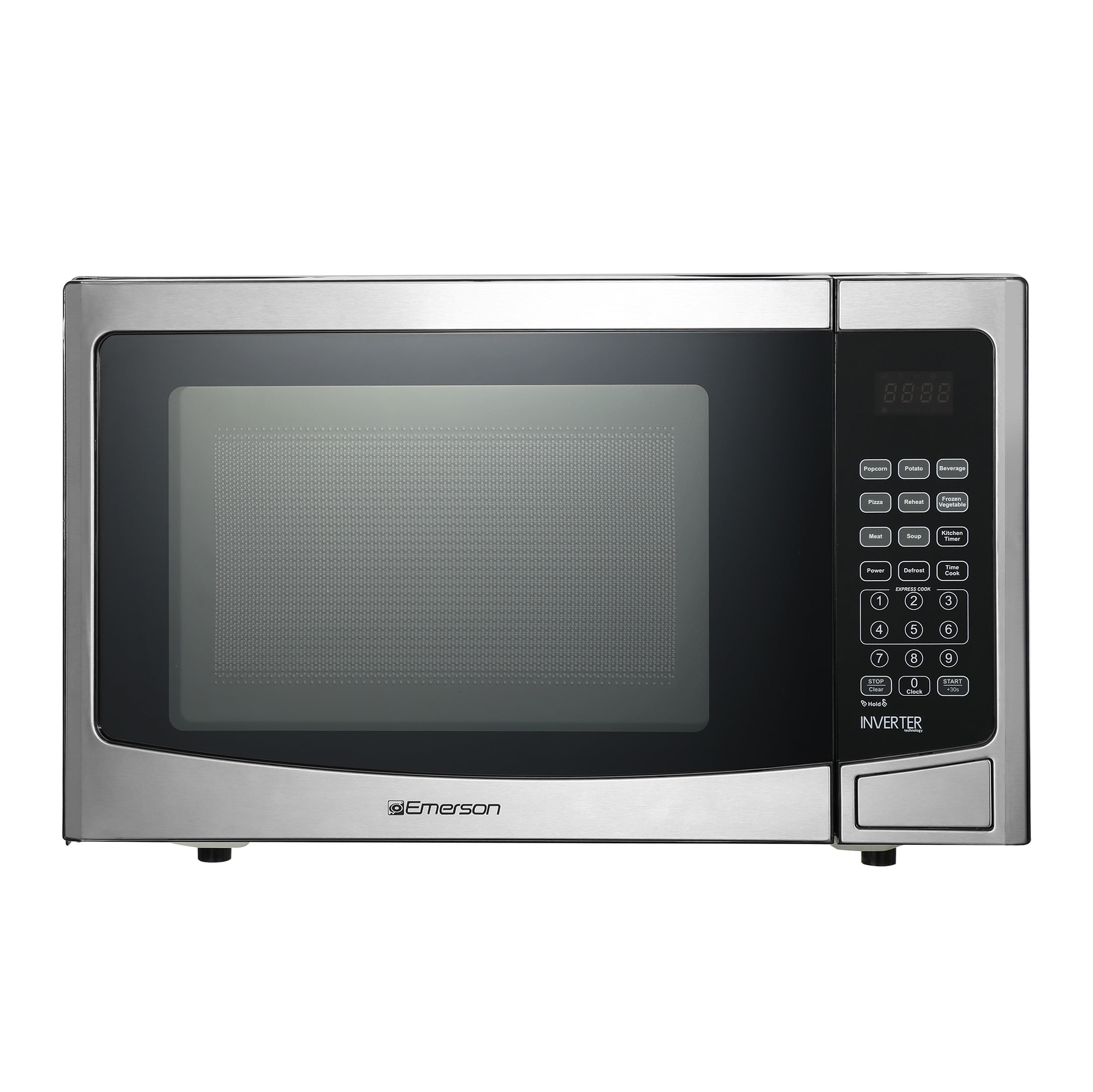 Emerson 1.2 Cu Ft, 1000W Stainless Steel Countertop Microwave Oven with Inverter Technology, Touch Control, MWI1212SS