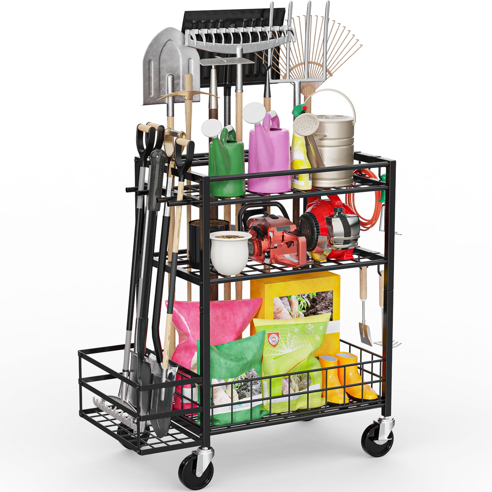 Emfogo Large Capacity Tool Boxes and Organizers, Iron Black, 47" x 16" x 24"