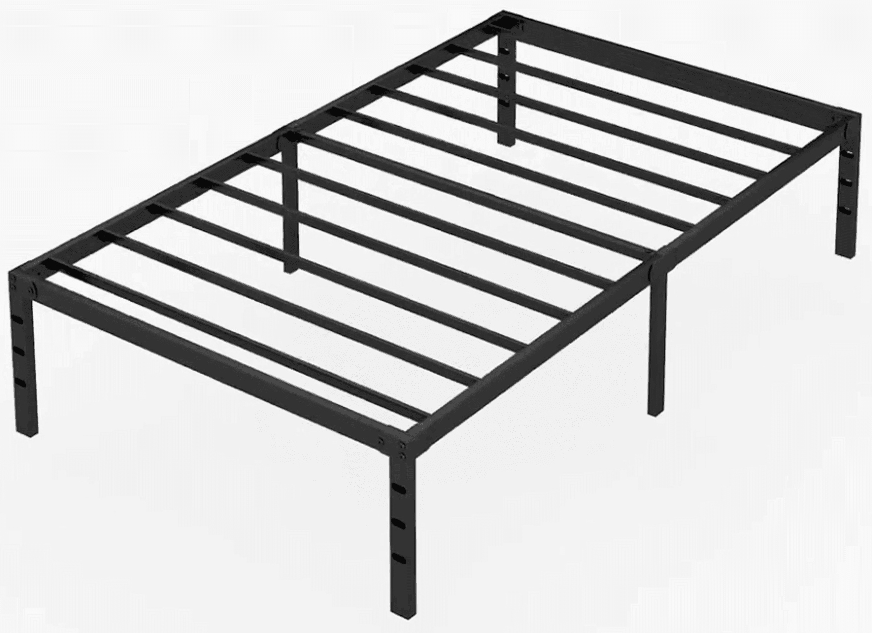 Emiosmt 14 in Heavy Duty and No Box Spring Needed Metal Platform Bed Frame, Twin