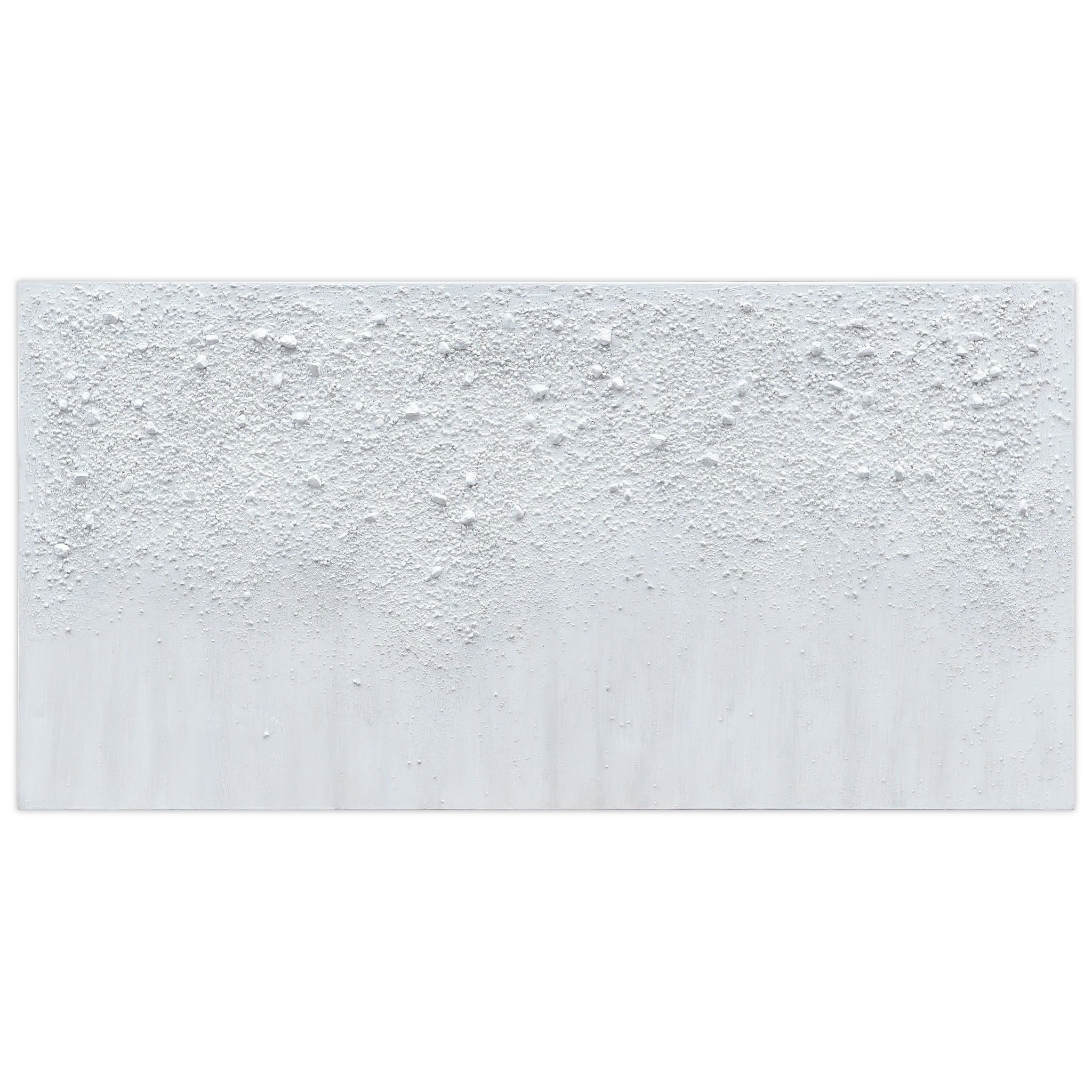Empire Art Direct White Snow A Textured Metallic Hand Painted Wall Art, 24" x 48" x 1.5", Ready to Hang