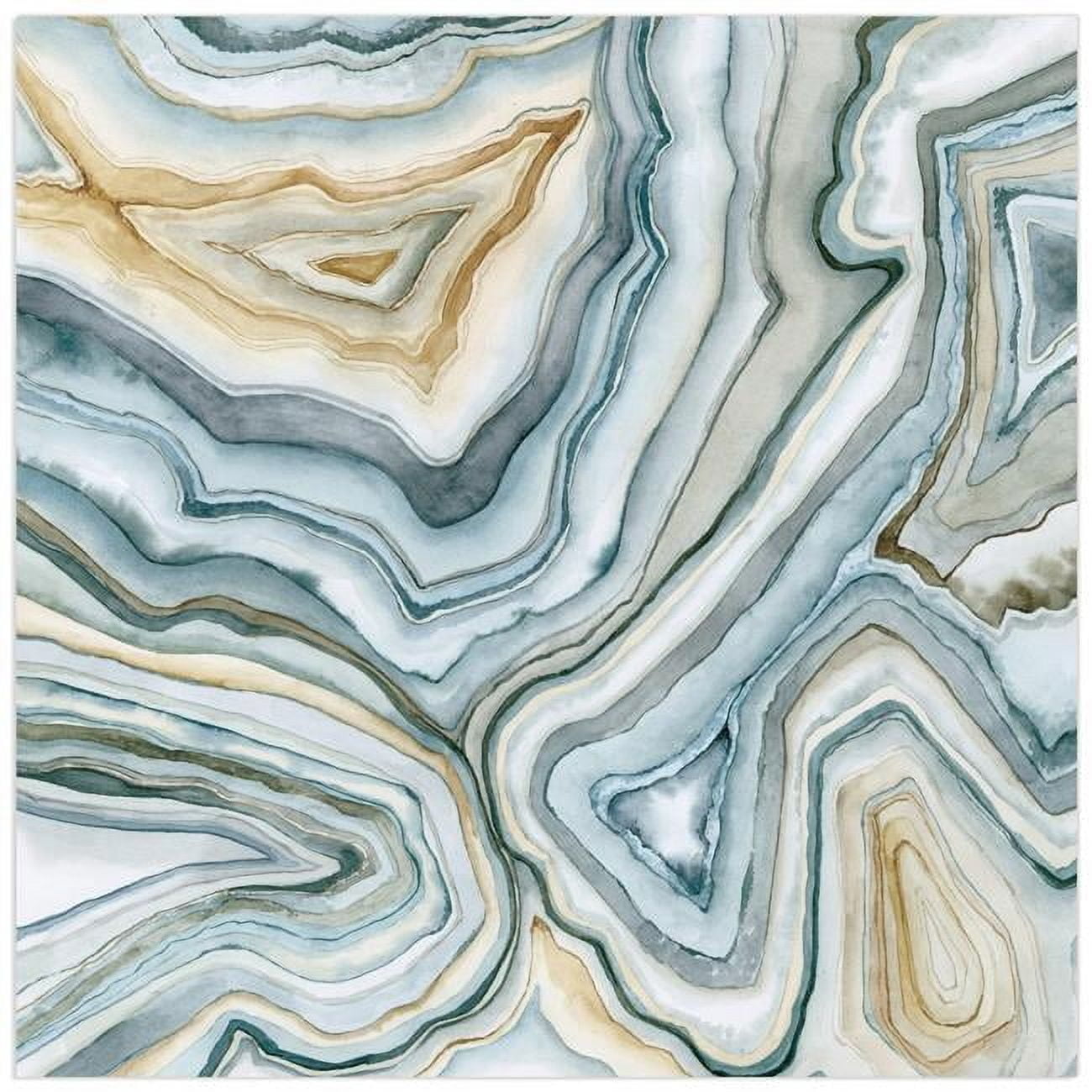 Empire Art Direct Agate Abstract II Frameless Free Floating Tempered Glass Panel Graphic Wall Art, 38" x 38" x 0.2", Ready to Hang