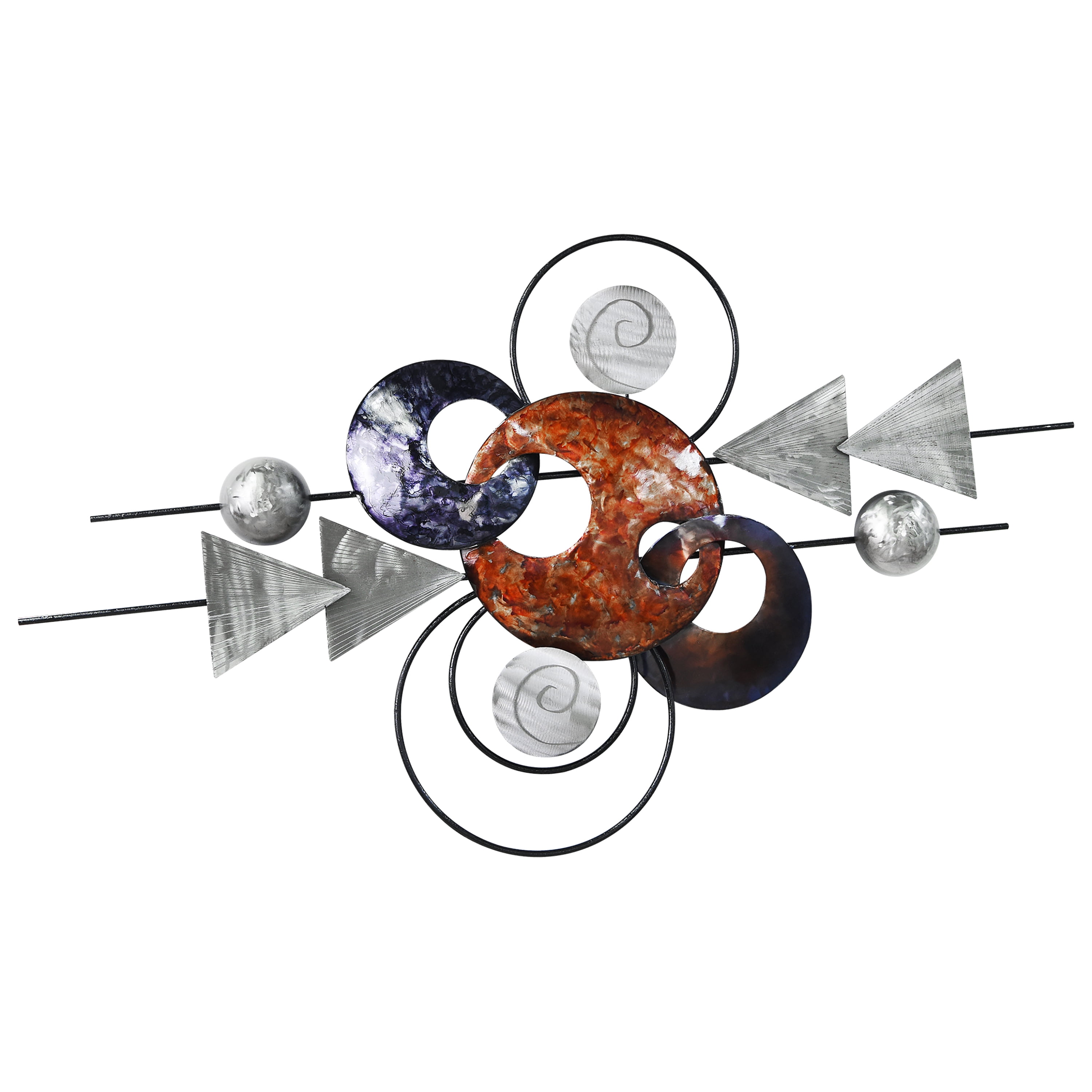 Empire Art Direct ADM-6048-2748-R Target Hand Painted Etched Metal Wall Sculpture