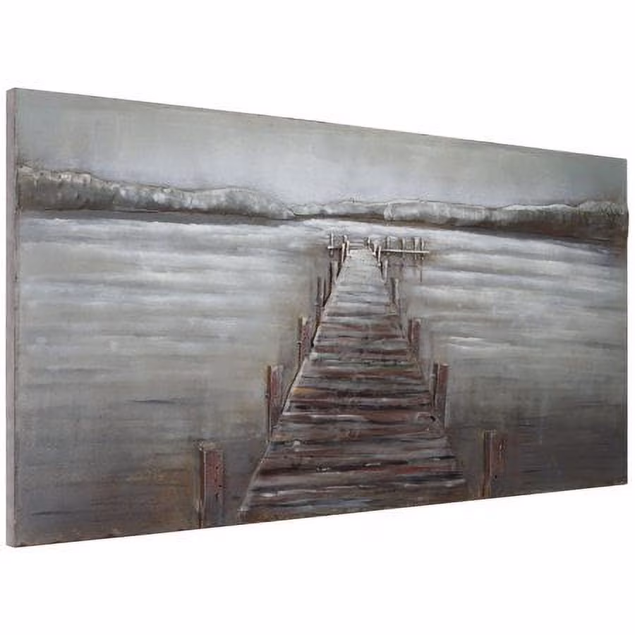 Empire Art Direct PMO-140127-4824 Primo Mixed Media Hand Painted Iron Wall Sculpture - Pier