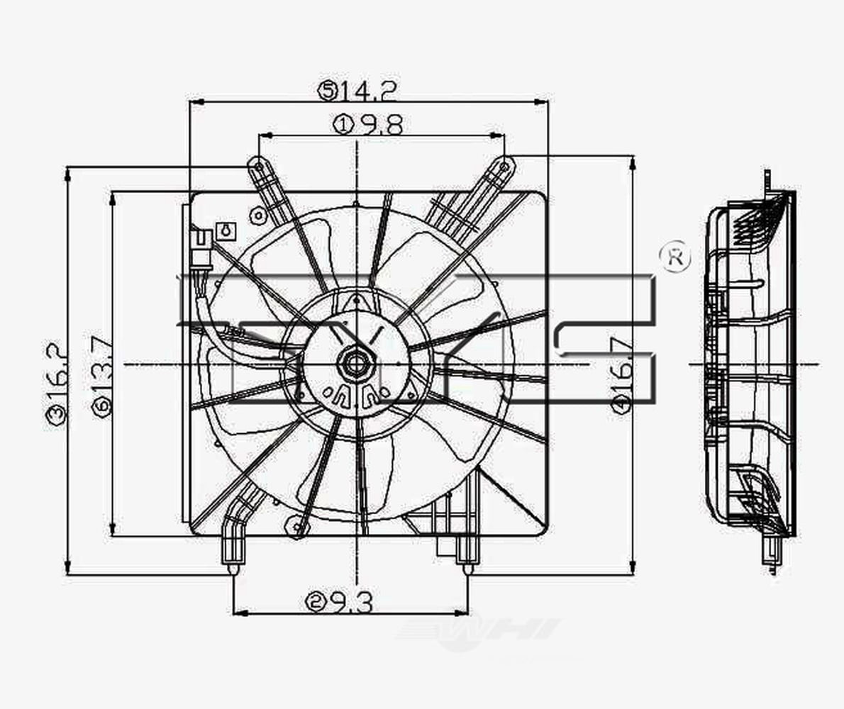 Engine Cooling Fan Assembly Fits select: 2002-2006 ACURA RSX