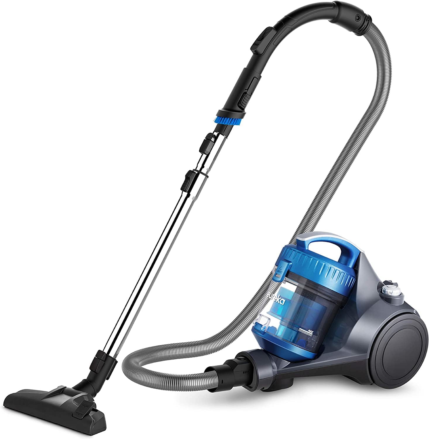 Eureka Whirlwind Canister Vacuum, Lightweight, Telescope Wand, Long Power Cord with Auto Rewind, Blue