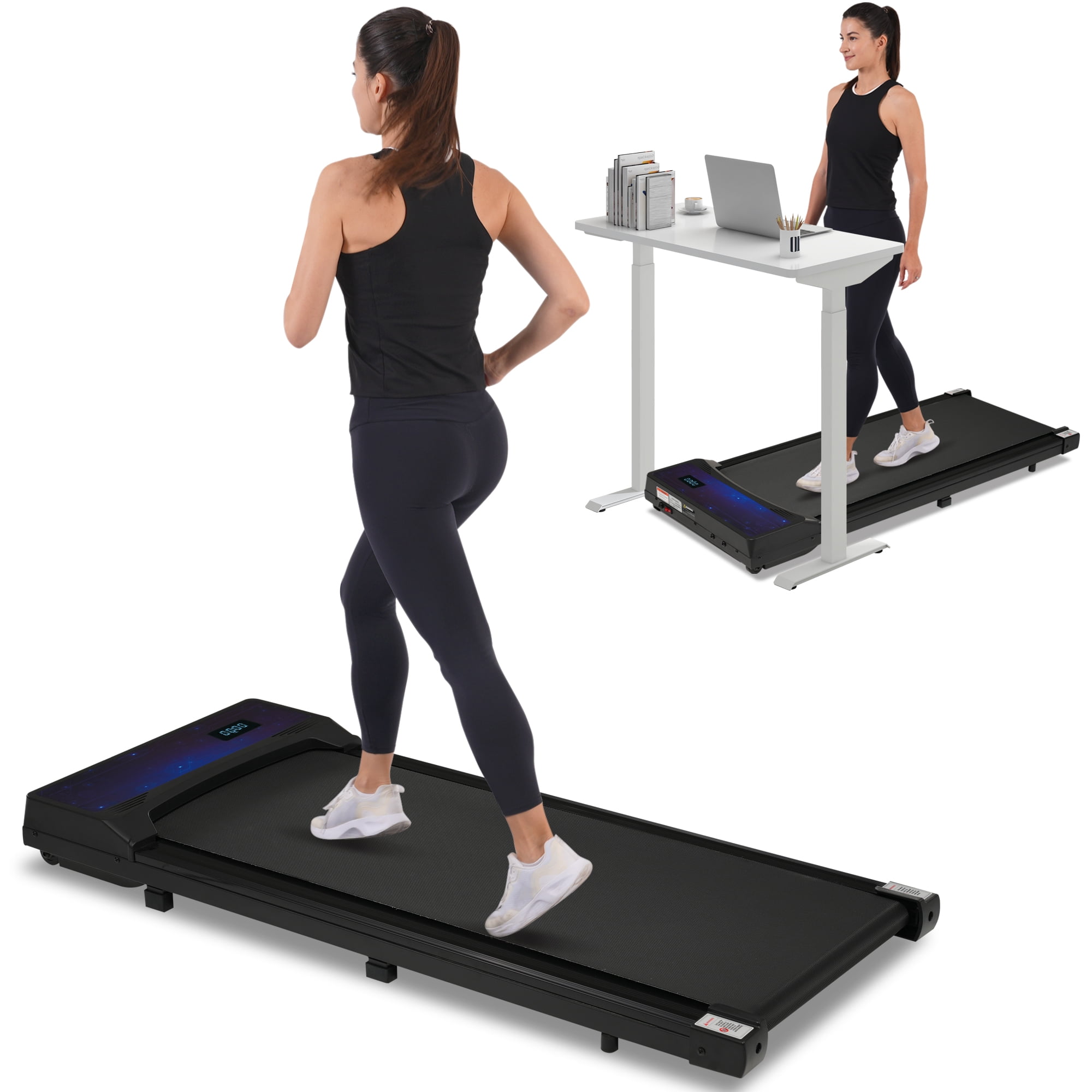 Euroco Electric Walking Exercise Treadmill, Black, 265 lb