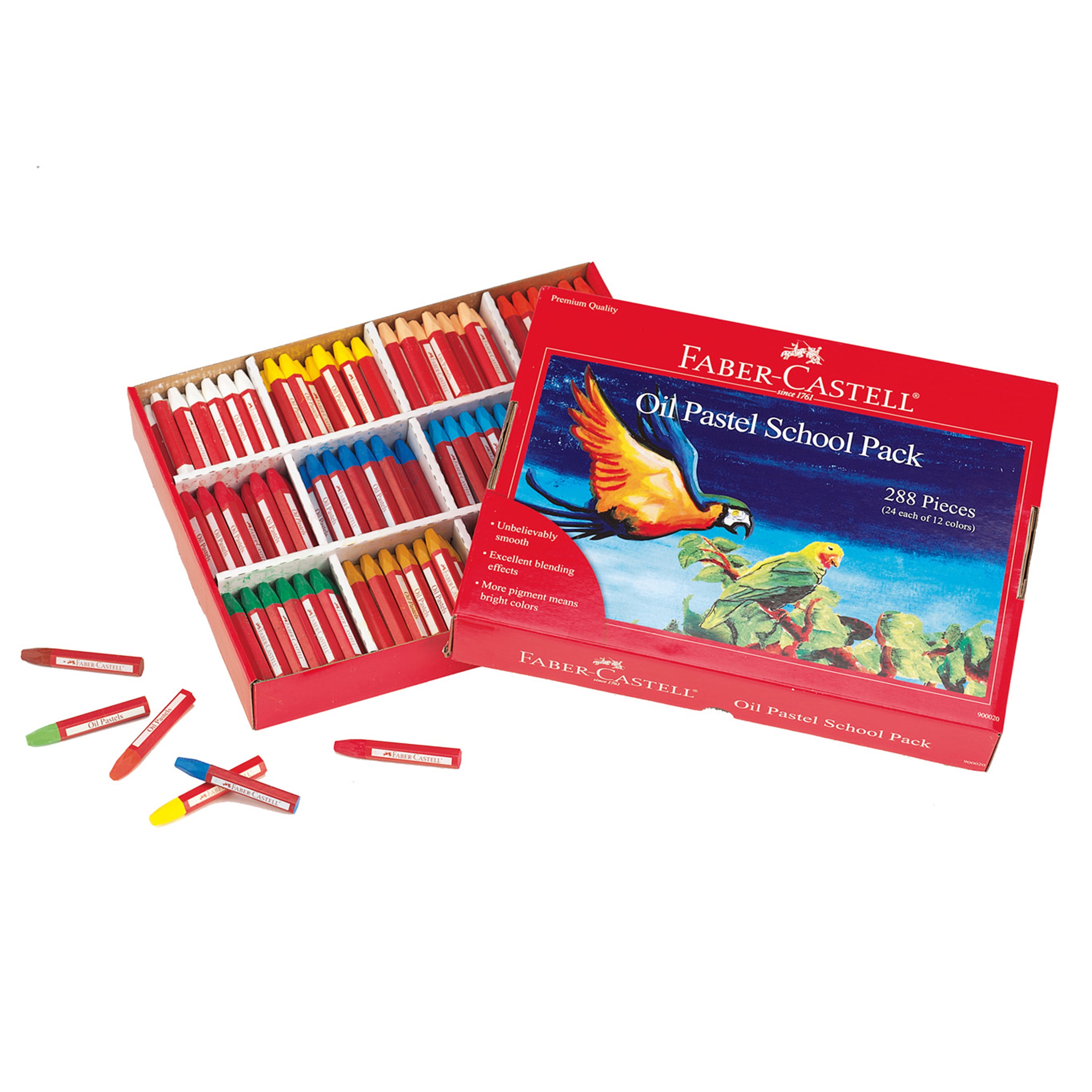 Faber-Castell Oil Pastels School Pack (24 Each of 12 Colors) - 288 Count