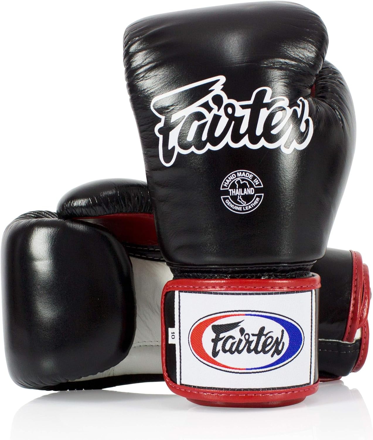 Fairtex Muay Thai-Style Sparring Gloves 14 oz Black / White