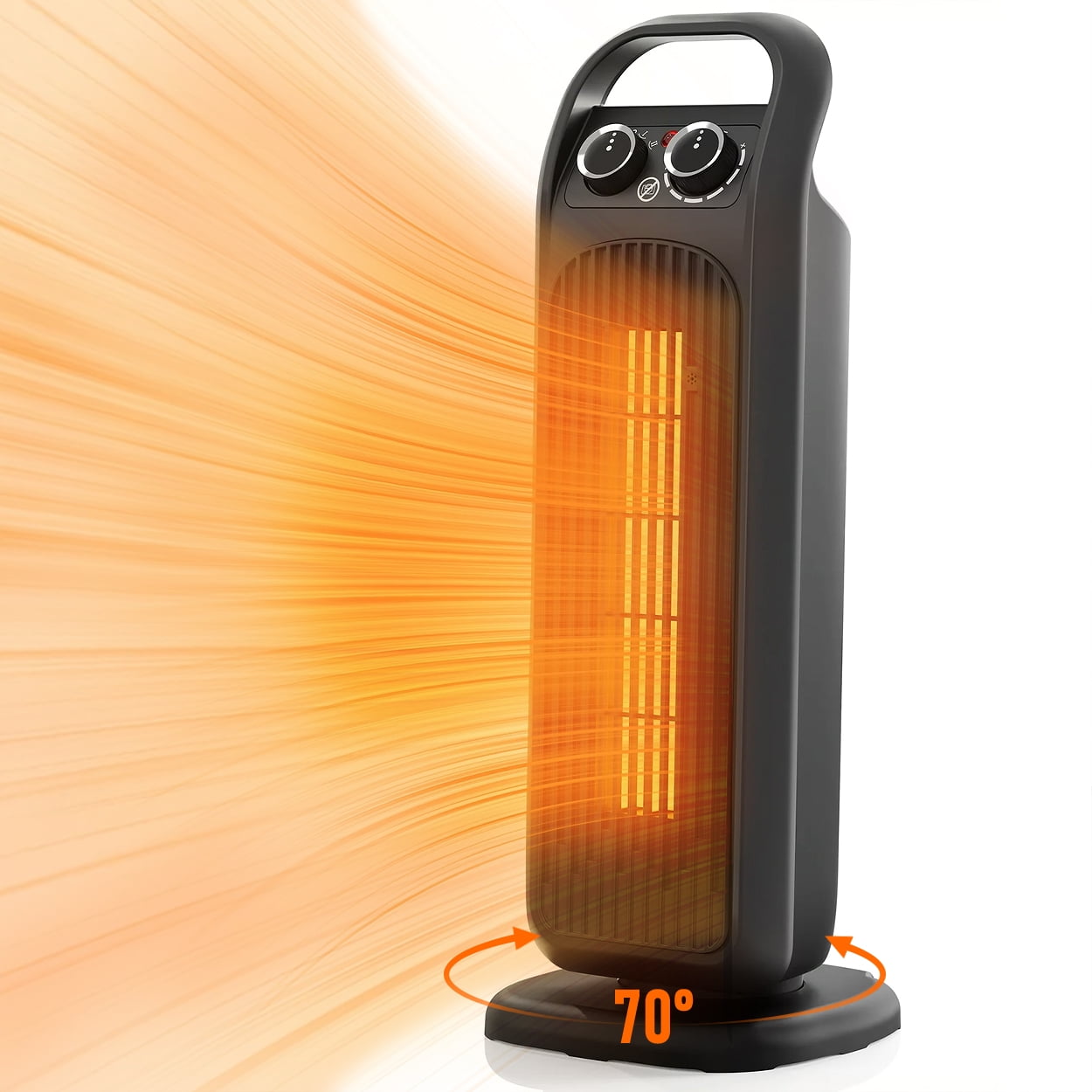 Fenbeli Space Heater, 1500W Electric Heater for Indoor Use, Portable PTC Ceramic Heater for Bedroom, Office