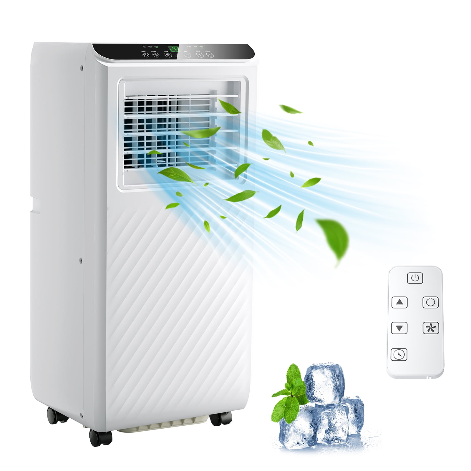 Fenbeli 8000 BTU ASHRAE Portable Air Conditioner with Remote Control, White