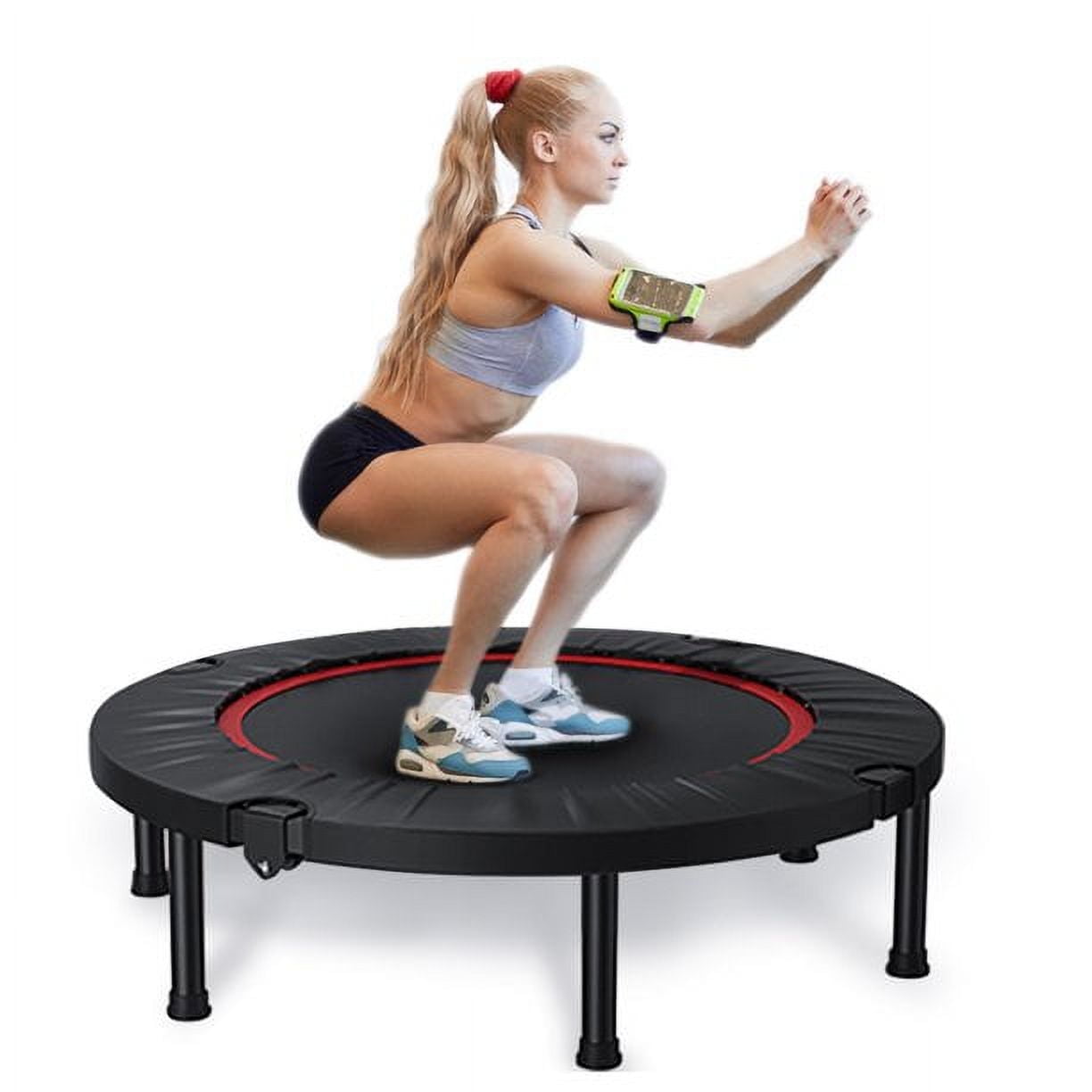 FAIZHI 40" Foldable Mini Trampoline, Exercise Rebounder Mini Trampoline for Adults, Fitness Rebounder Trampoline Indoor Outdoor Workout 330 lb Weight