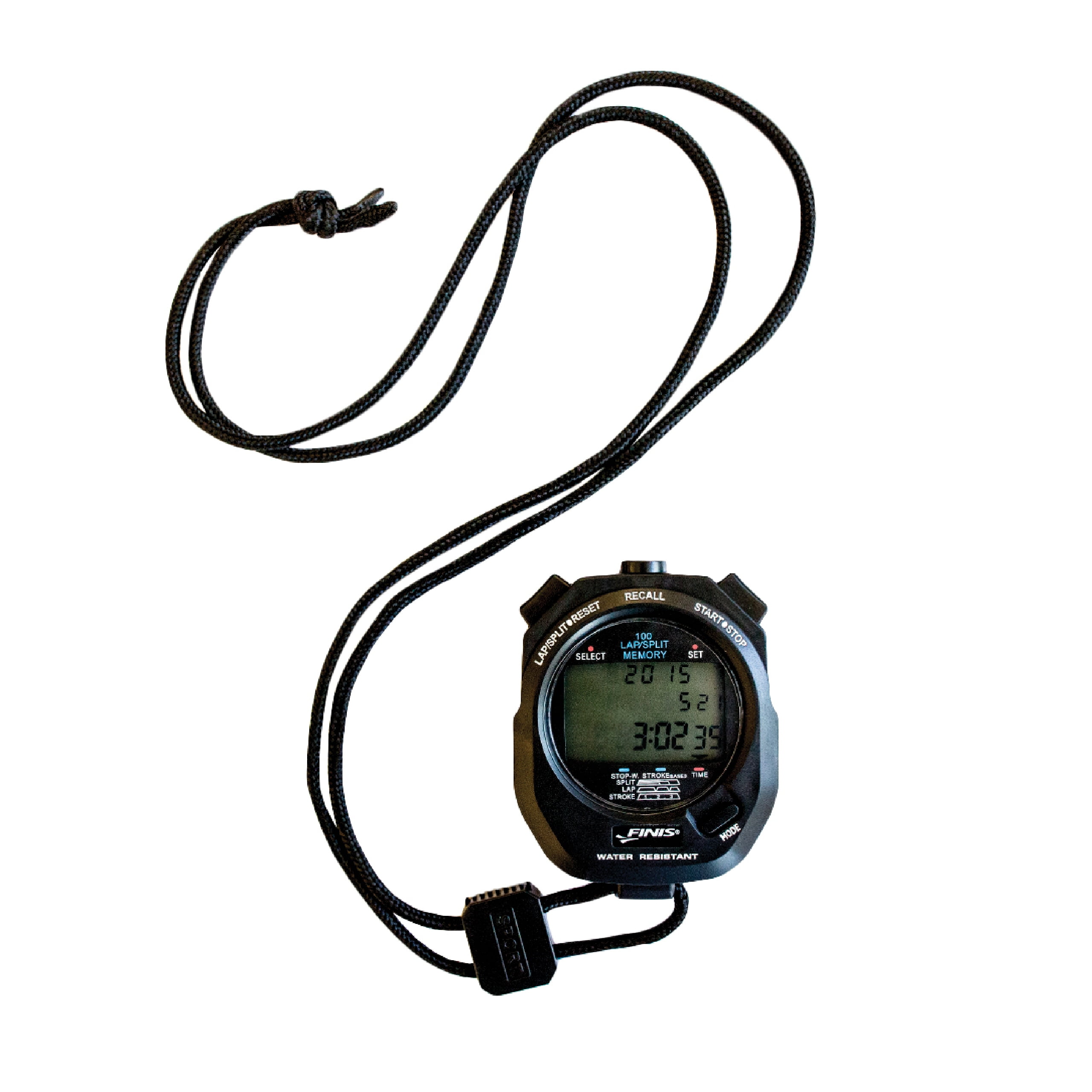 FINIS Waterproof Stopwatch - Stopwatch Timer for Coaches and Athletes - Perfect Addition to Swim Gear and Pool Accessories - 3 X 100, Black