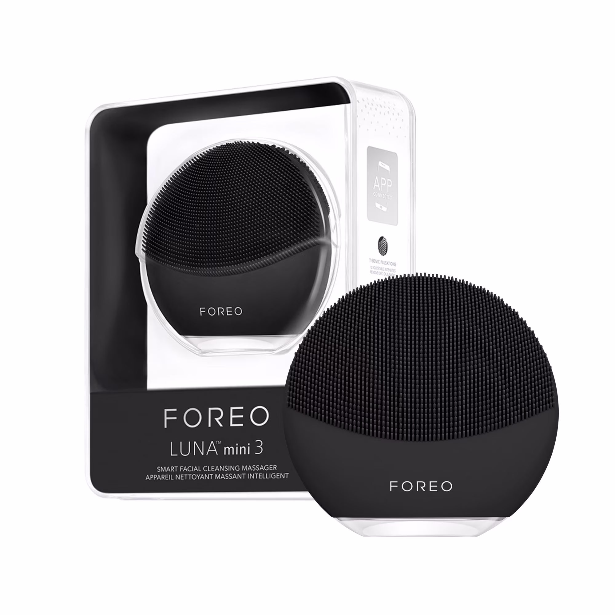 FOREO LUNA MINI 3 Cleansing Facial Brush- Midnight Black