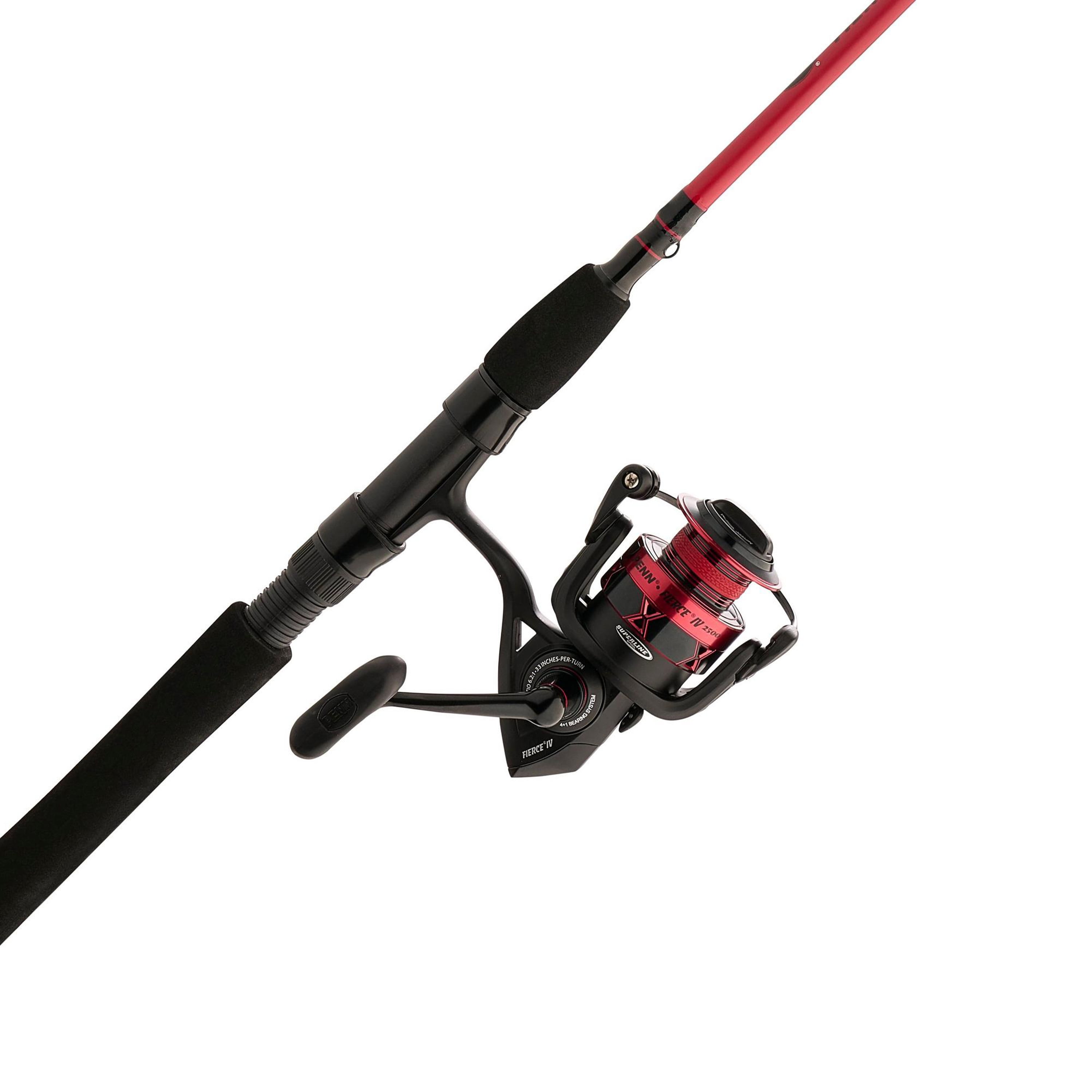 PENN Fierce IV Combo, 6'6" Medium Light Fishing Rod, 2000 Size Reel