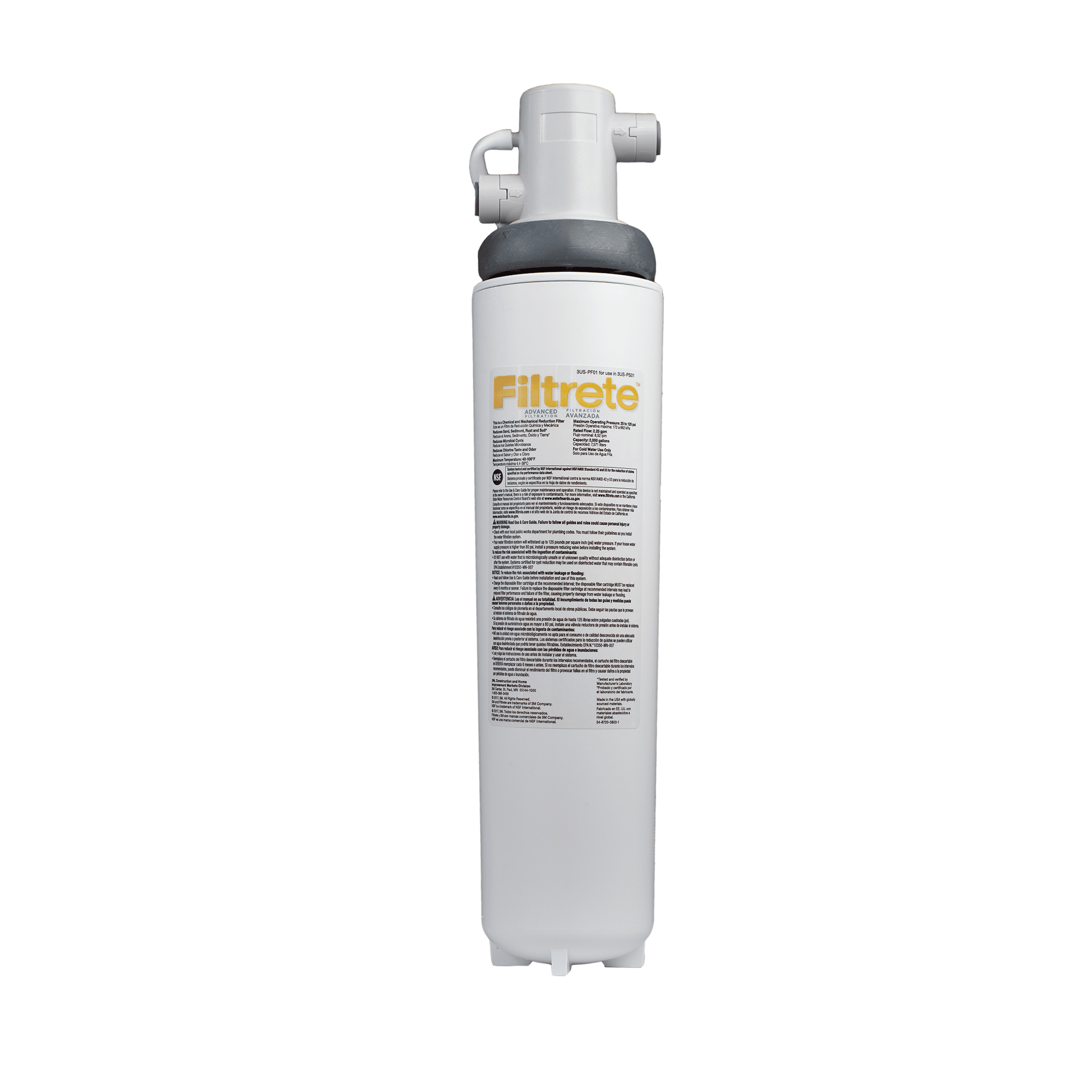 Filtrete Advanced Under Sink Quick Change Water Filtration System, 3US-PS01