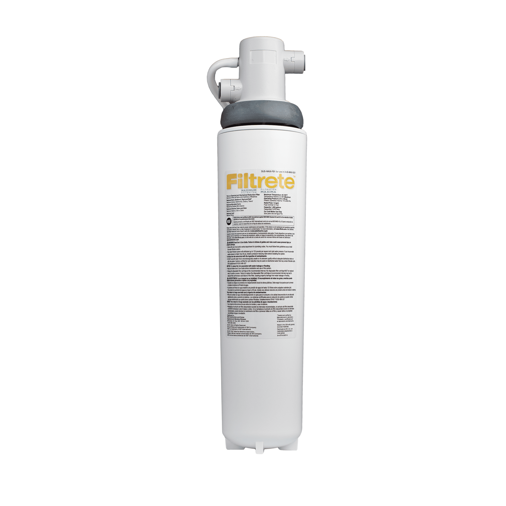Filtrete Maximum Under Sink Water Filtration System, 3US-MAX-S01