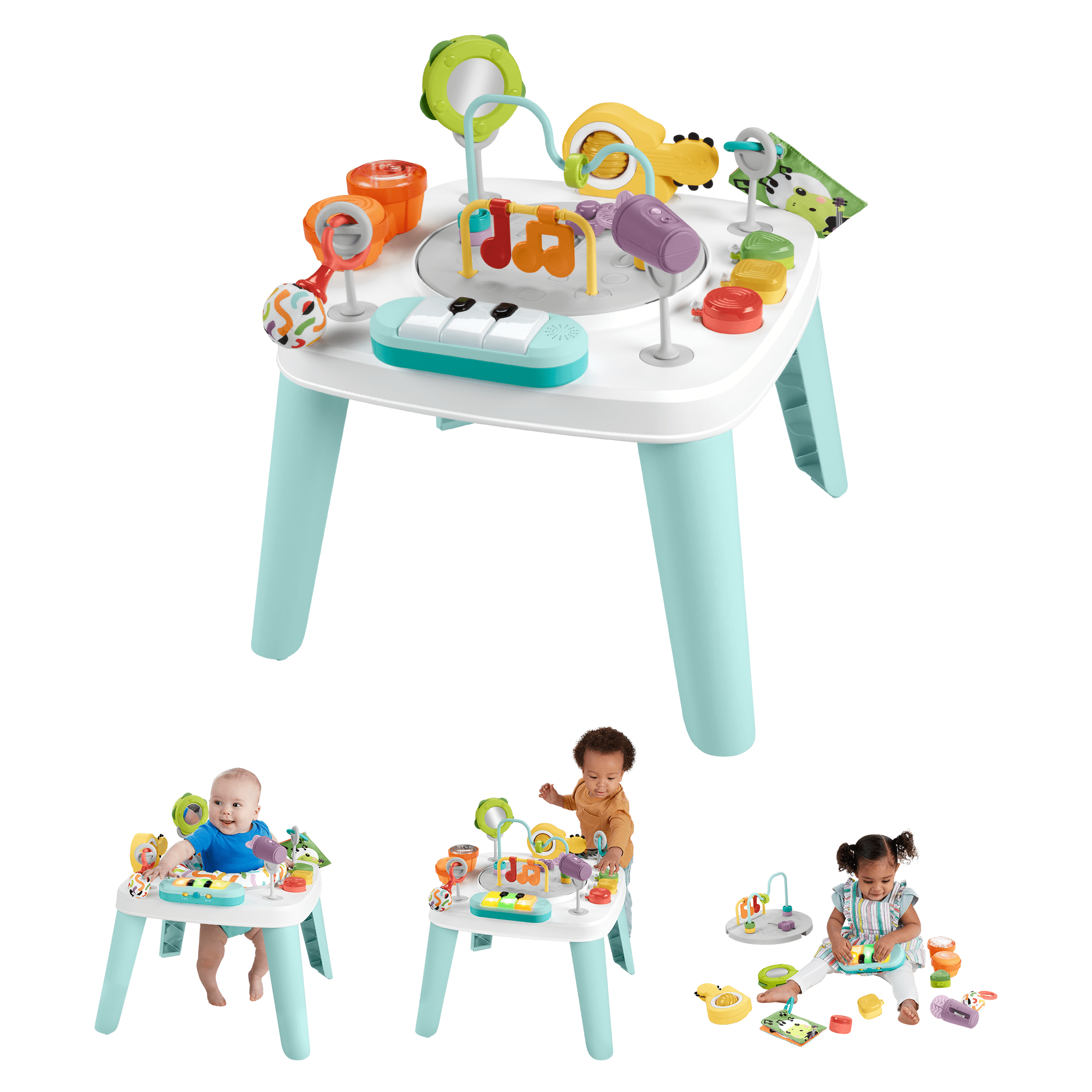 Fisher-Price 3-in-1 Hit Wonder Baby Activity Center & Toddler Play Table with Music & Lights, Unisex