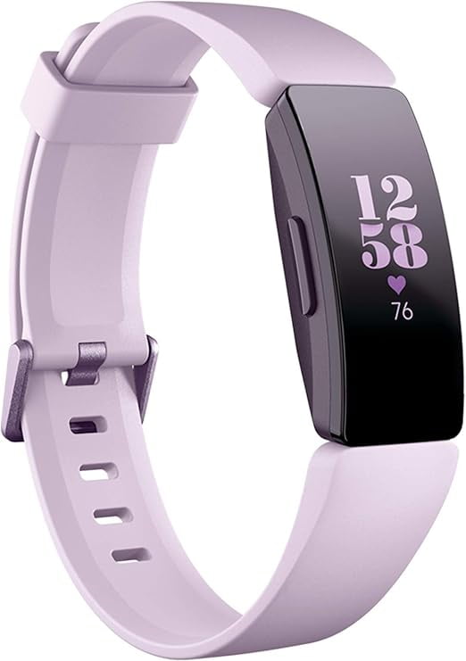 Fitbit Inspire HR Fitness Tracker with Heart Rate, Sleep & Swim Tracking - S+L Bands Included – Lilac