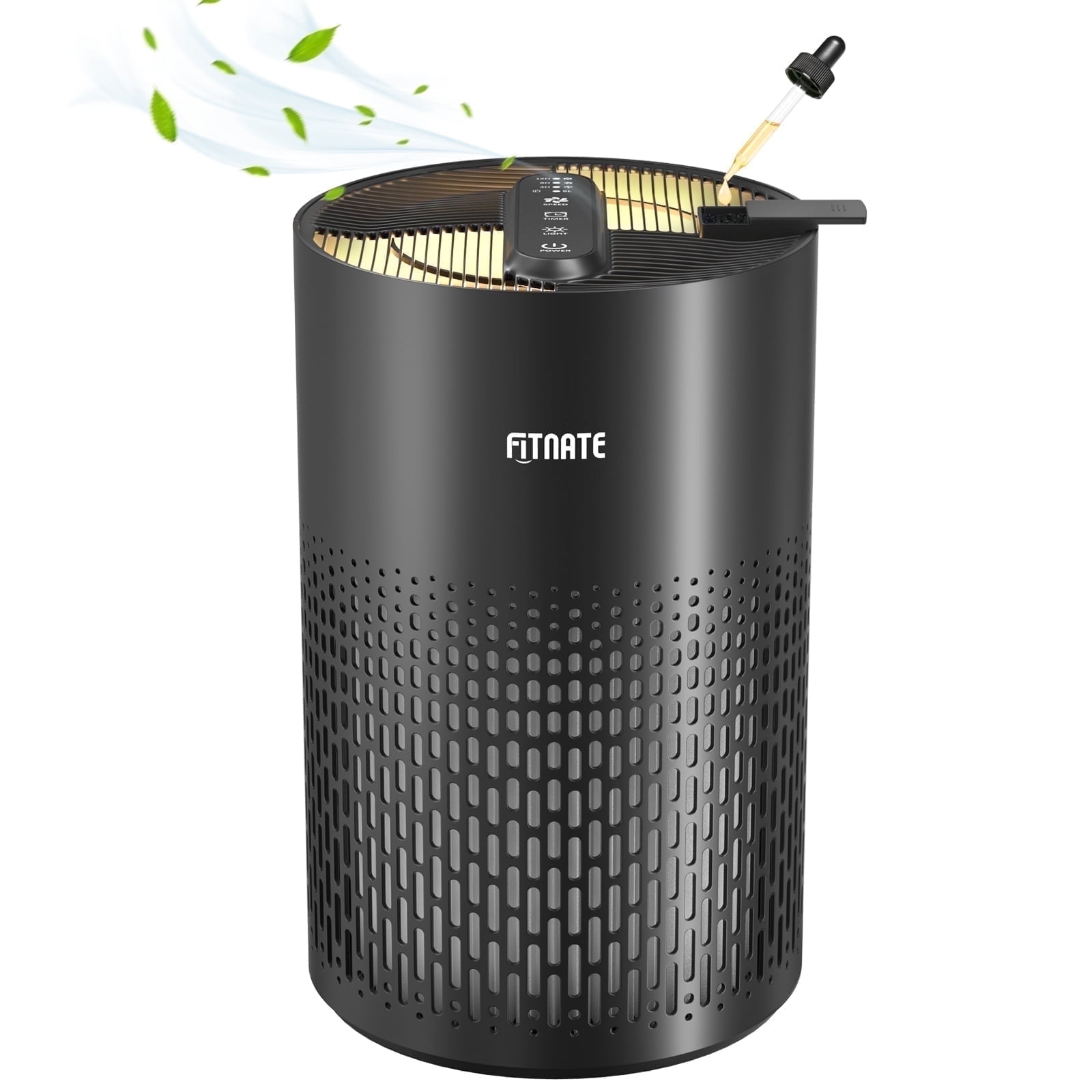 Fitnate 215 Sq Ft True HEPA Aromatherapy Air Purifier, Black