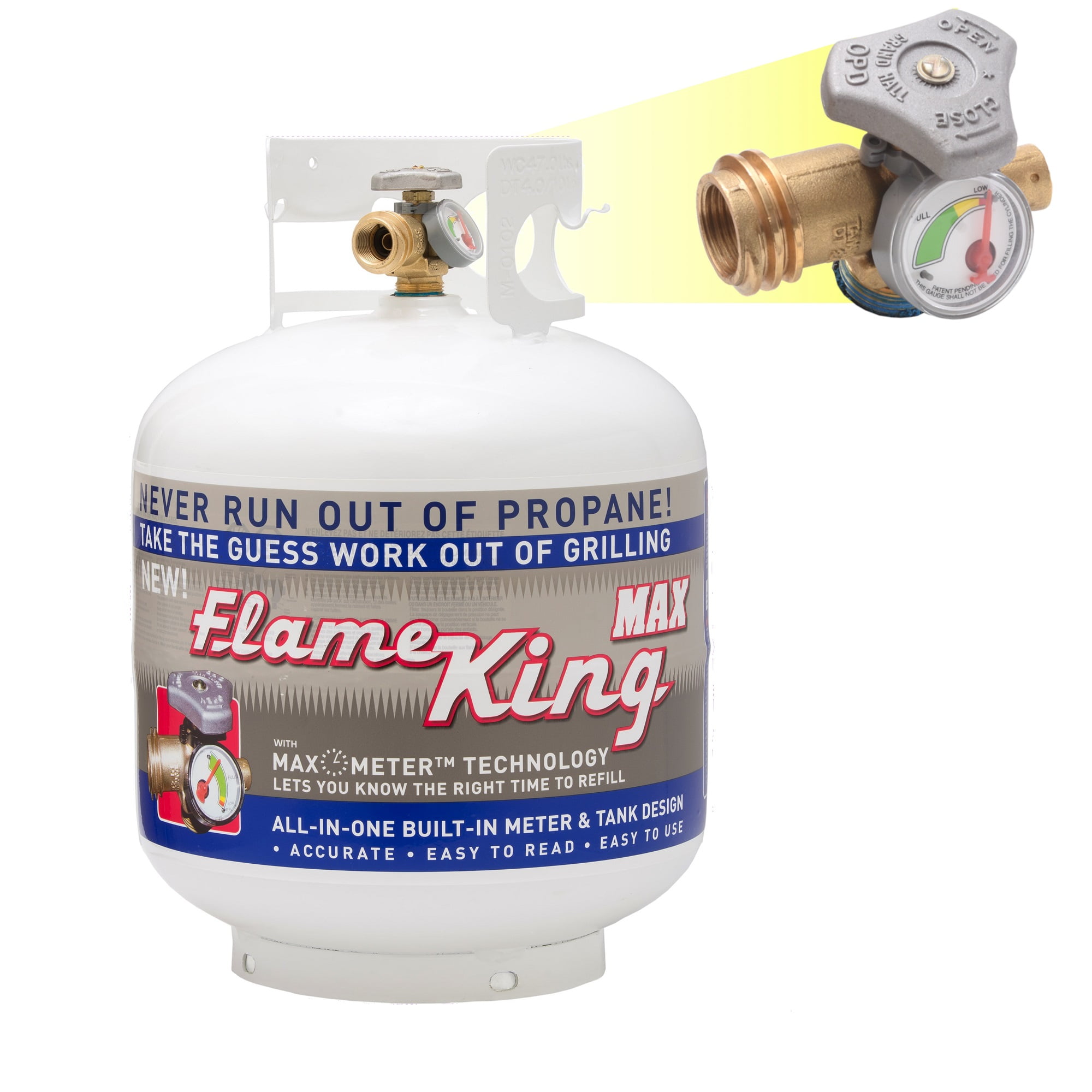 Flame King 20 lb Steel Empty LP Tank with Gauge
