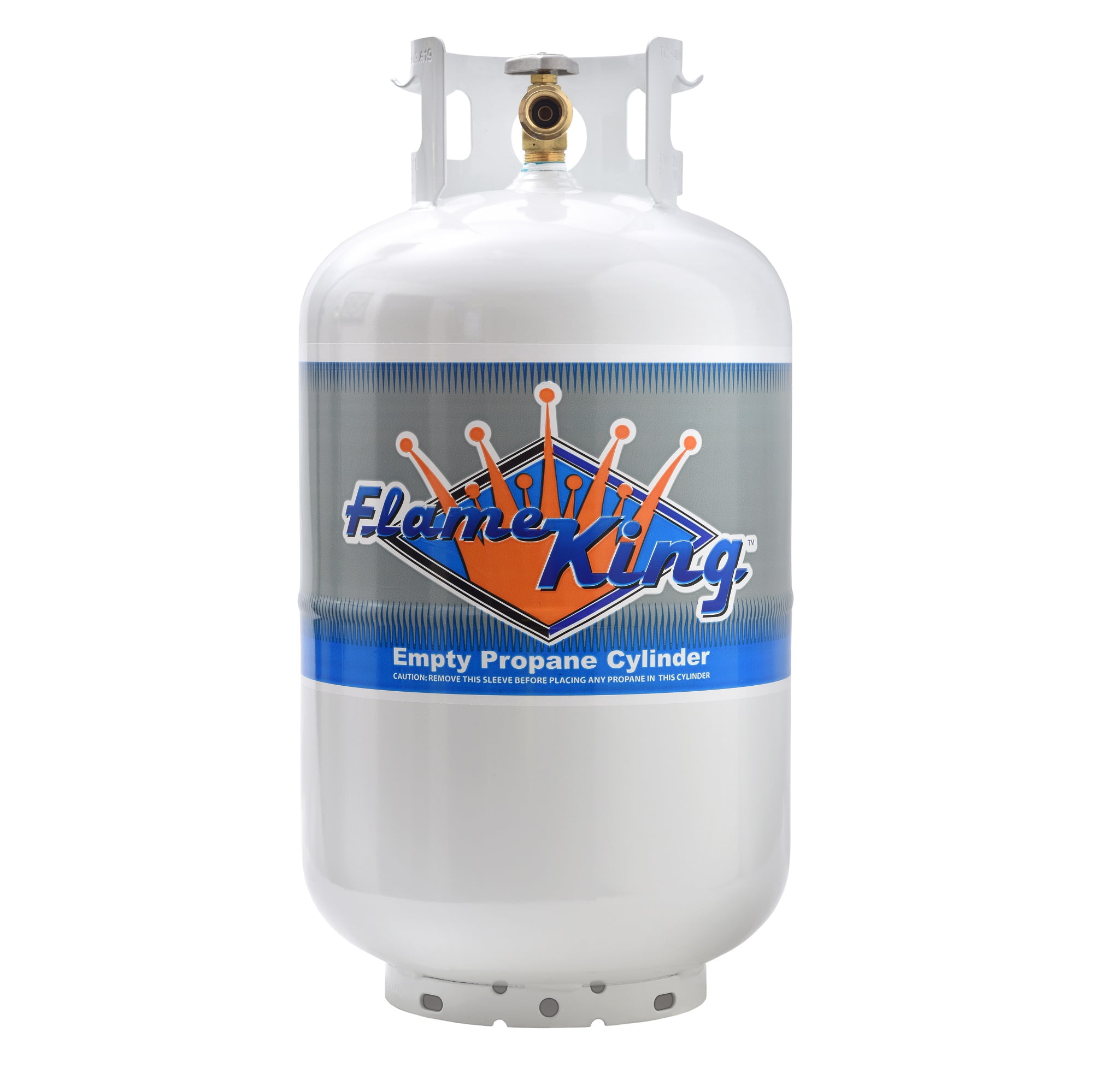 Flame King 30 lb. Propane Tank with Type 1 Overfill Protection Device Valve (Ships Empty)