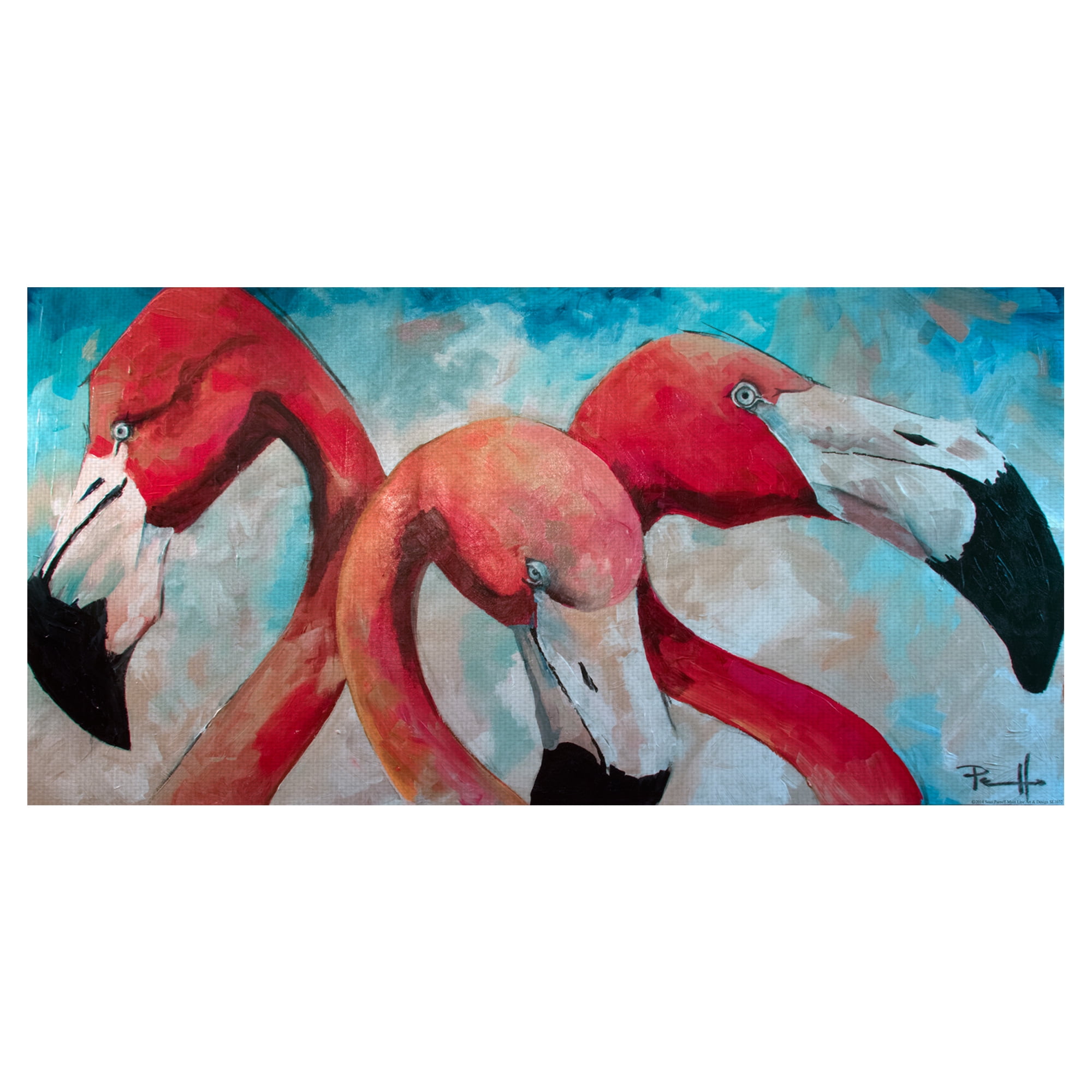 Flamingo Joes by Sean Parnell Wrapped Canvas Art Painting Print