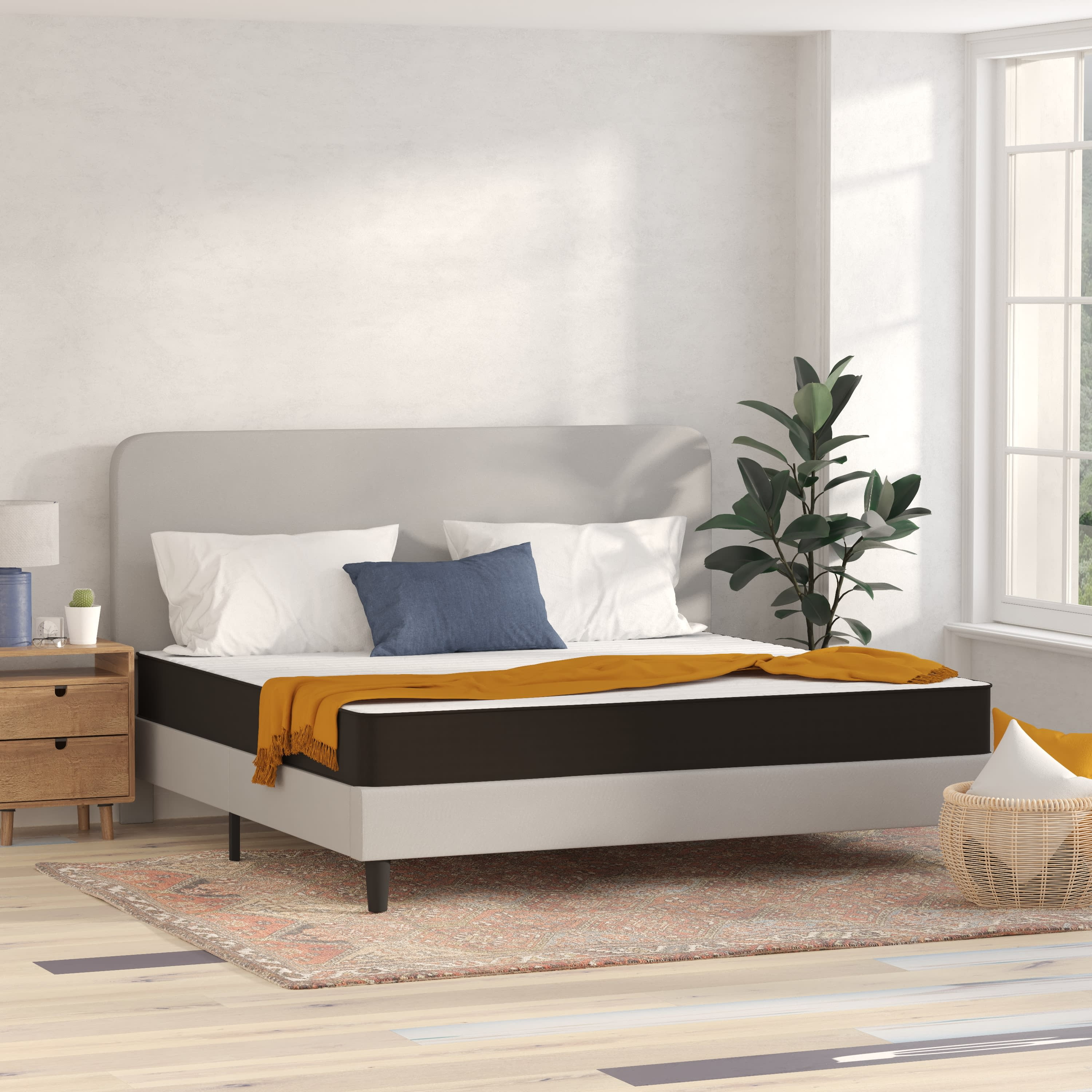 Flash Furniture Capri Comfortable Sleep 8" Medium Tight Top Innerspring Mattress, King