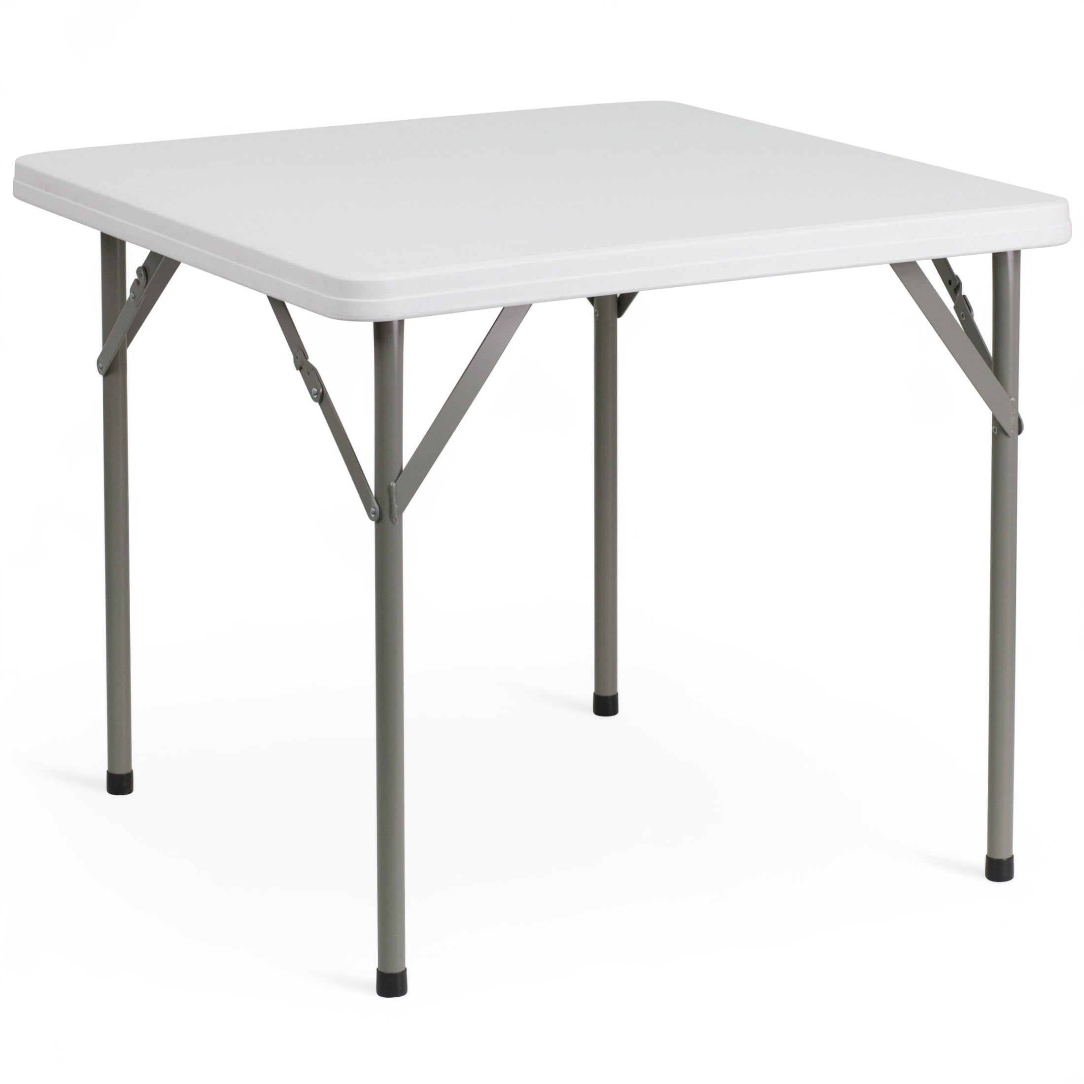 Flash Furniture Elon 34.25" Square Indoor/Outdoor Plastic Folding Event Table, White