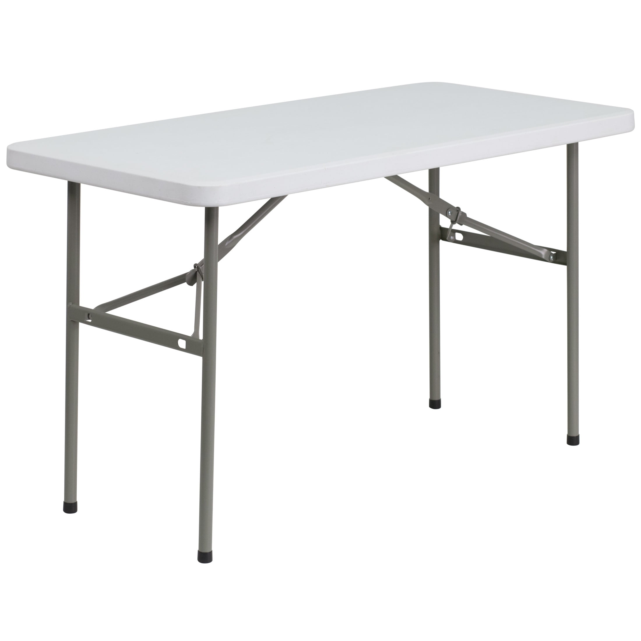 Flash Furniture Elon 4' Rectangular All-Occasion Plastic Event Folding Table, White