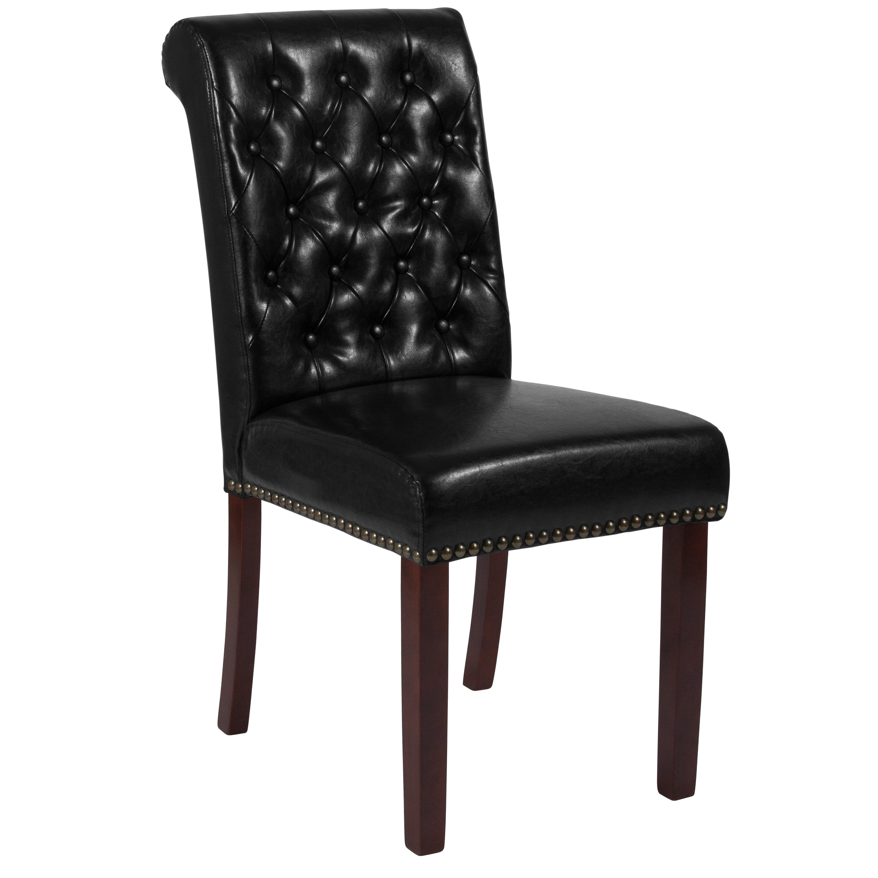 Flash Furniture Hercules Parsons Chair, Black Leathersoft