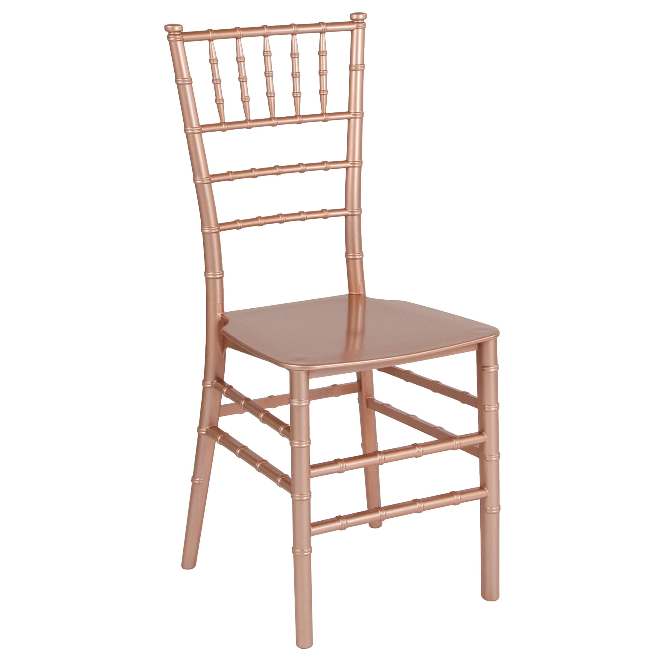 Flash Furniture Hercules Series Adult Size Resin Stacking Chiavari Chair, Rose Gold