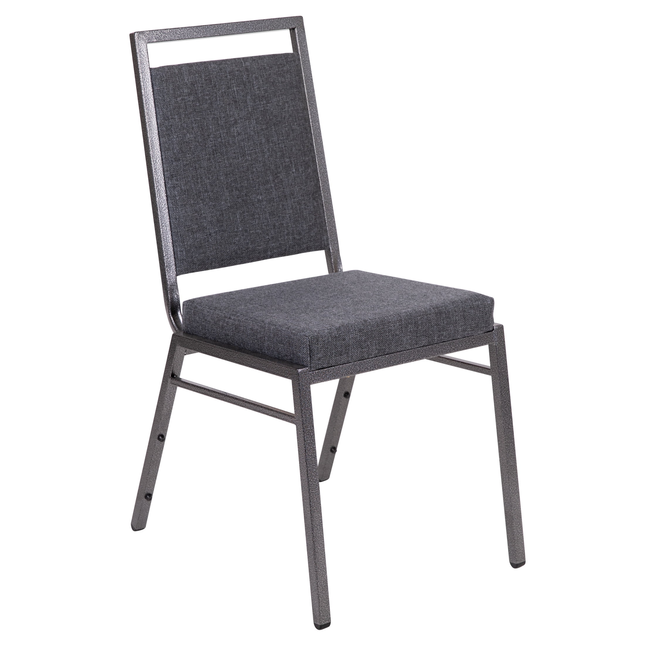 Flash Furniture Hercules Series Adult Size Square Back Stacking Banquet Chair, Dark Gray
