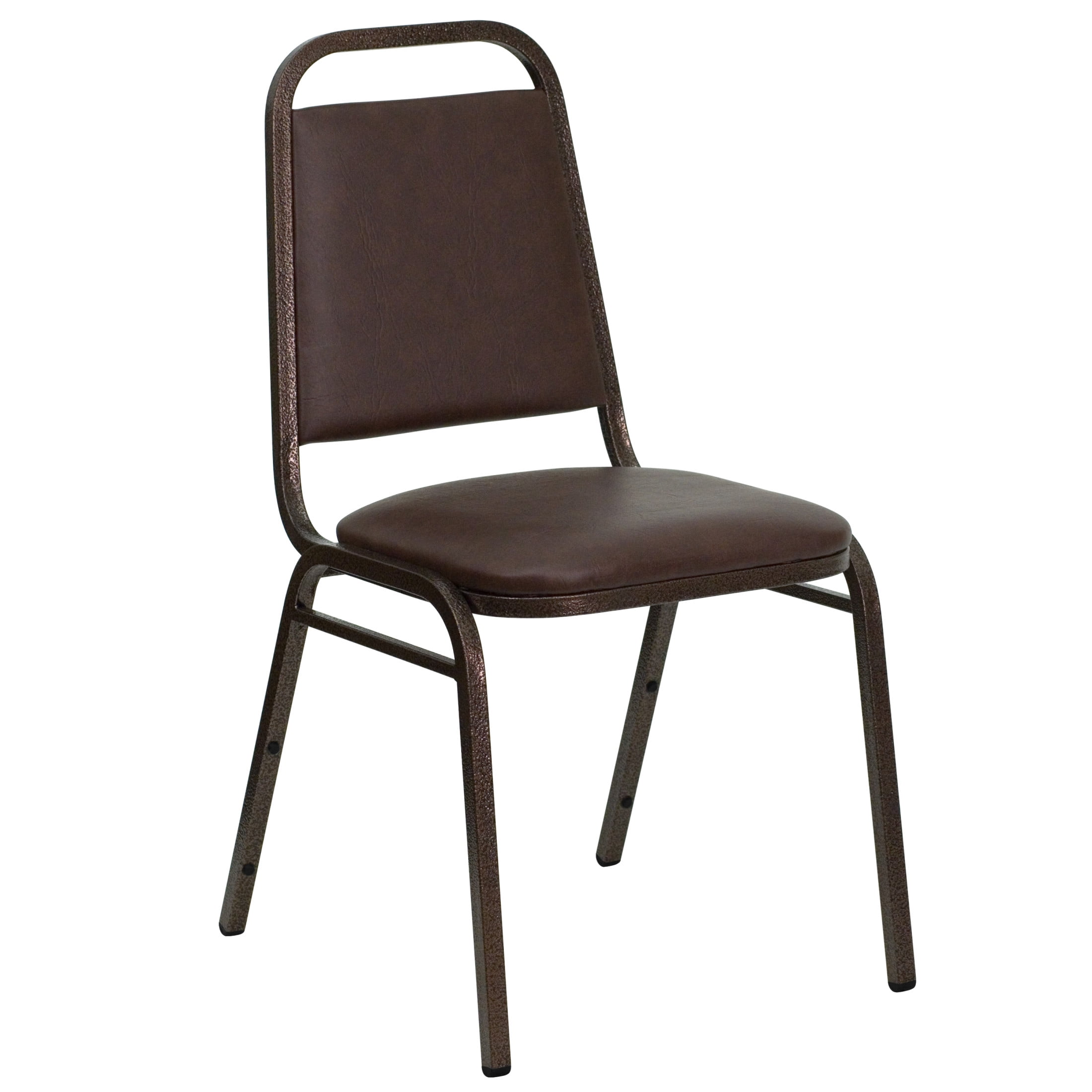 Flash Furniture Hercules Series Adult Size Trapezoidal Stacking Banquet Chair, Brown