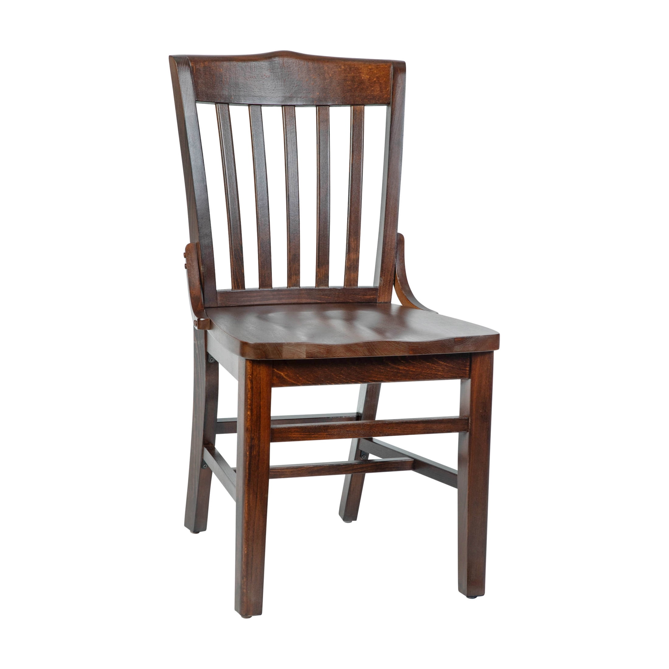 Flash Furniture Hercules Series School House Back Mahogany Wood Dining Chair, Walnut