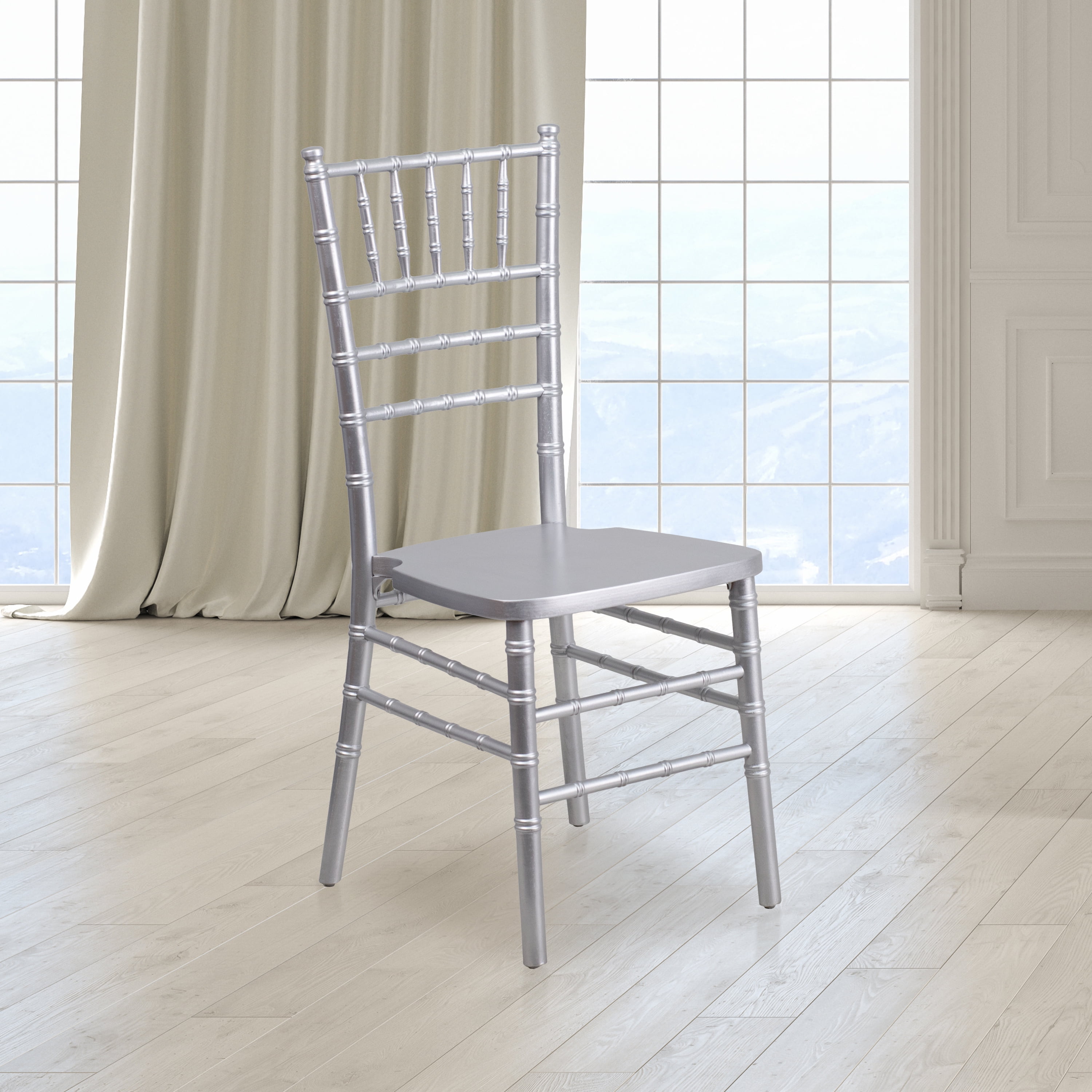 Flash Furniture Silver Wood Chiavari Chair
