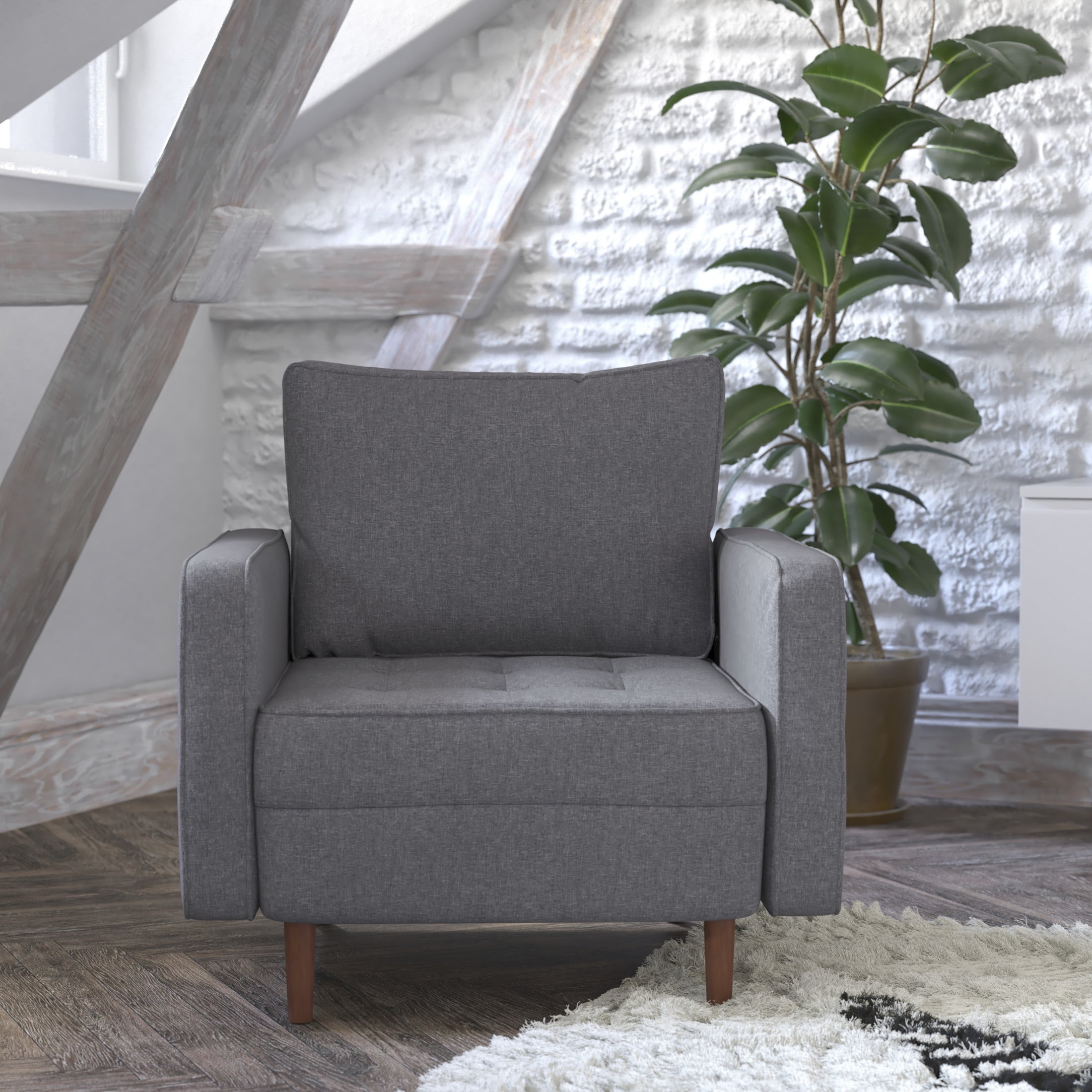 Flash Furniture Hudson Living Room Chair, Dark Gray Fabric
