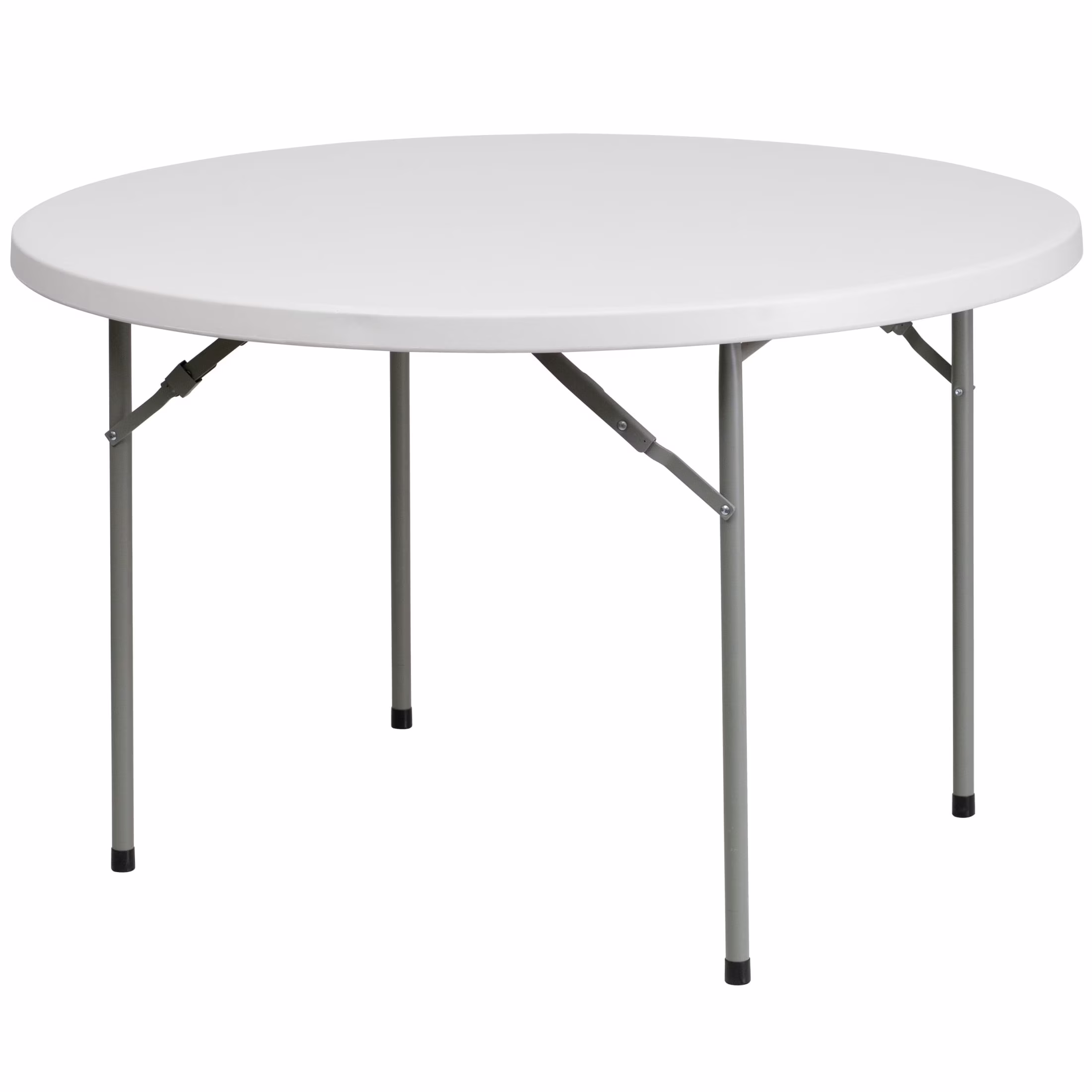 Flash Furniture Kathryn 4' Round Plastic Event Folding Table, White